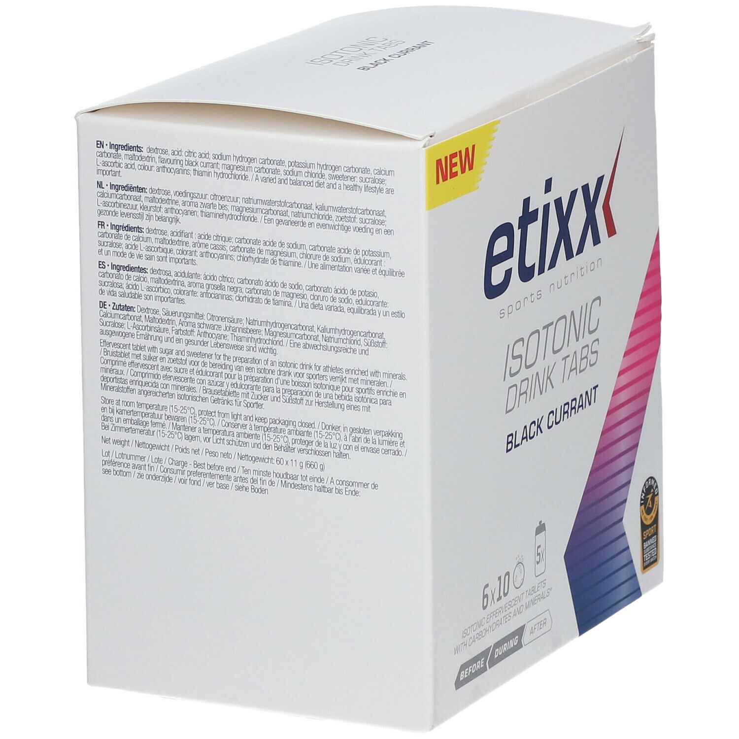 Etixx Isotonic Drink Tabs Schwarze Johannisbeere