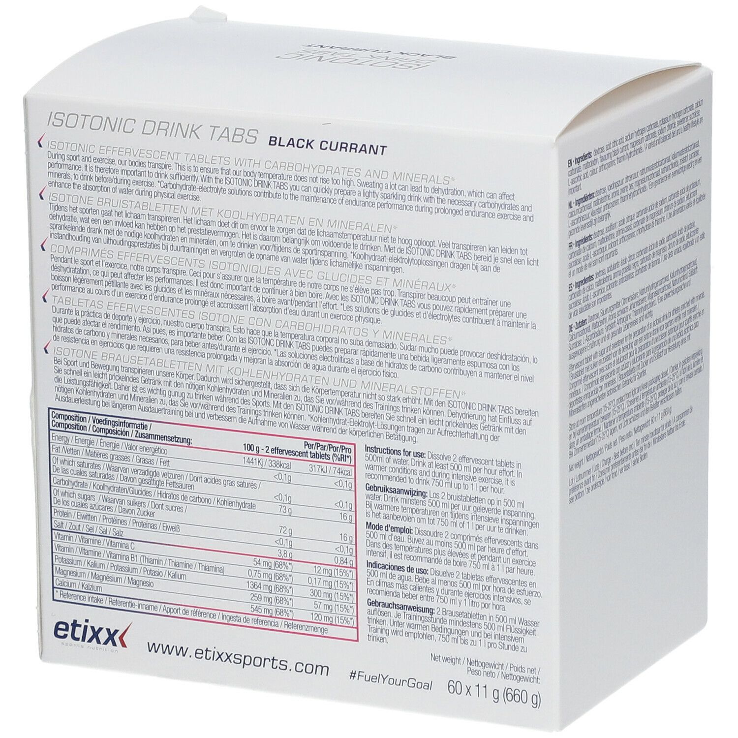 Etixx Isotonic Drink Tabs Schwarze Johannisbeere