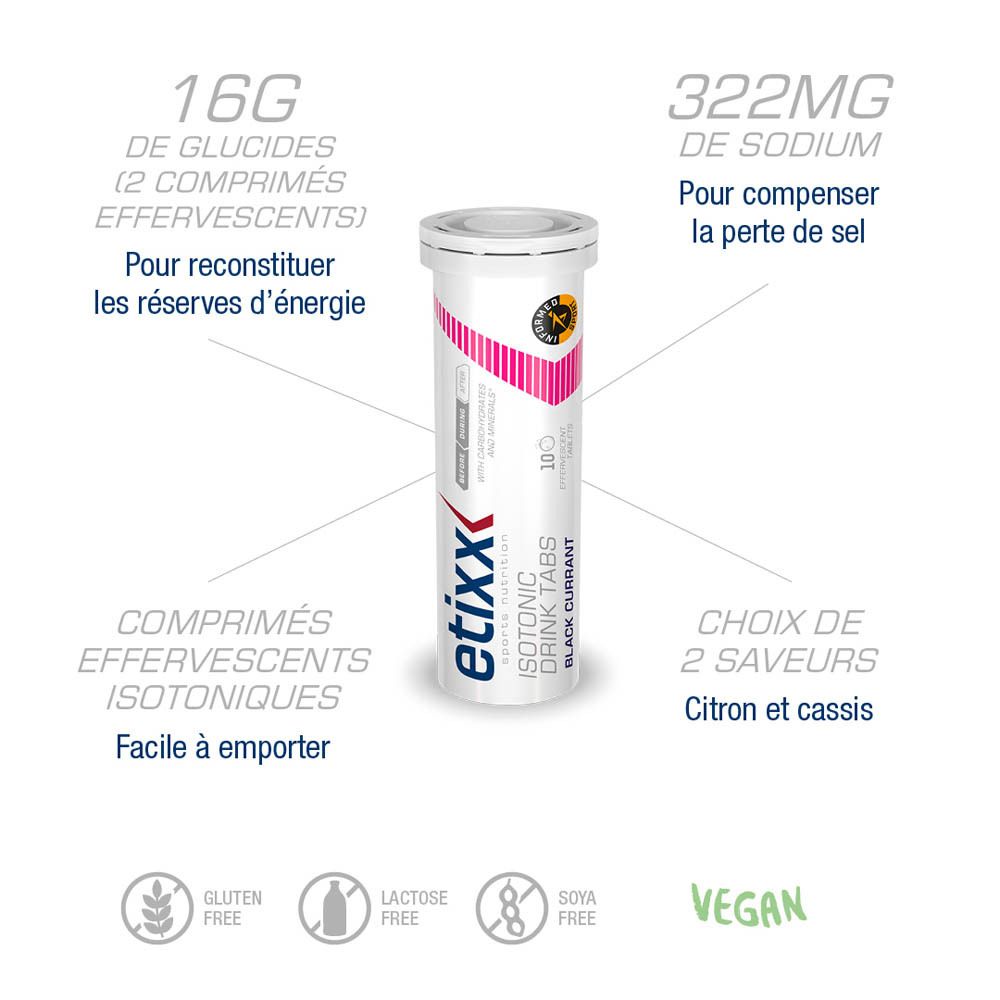 etixx ISOTONIC DRINK TABS Cassis