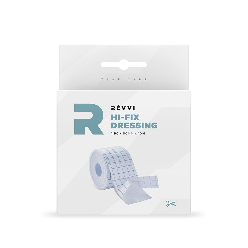 Emballage "HI-FIX DRESSING" RÉVVI. Contient 1 rouleau.