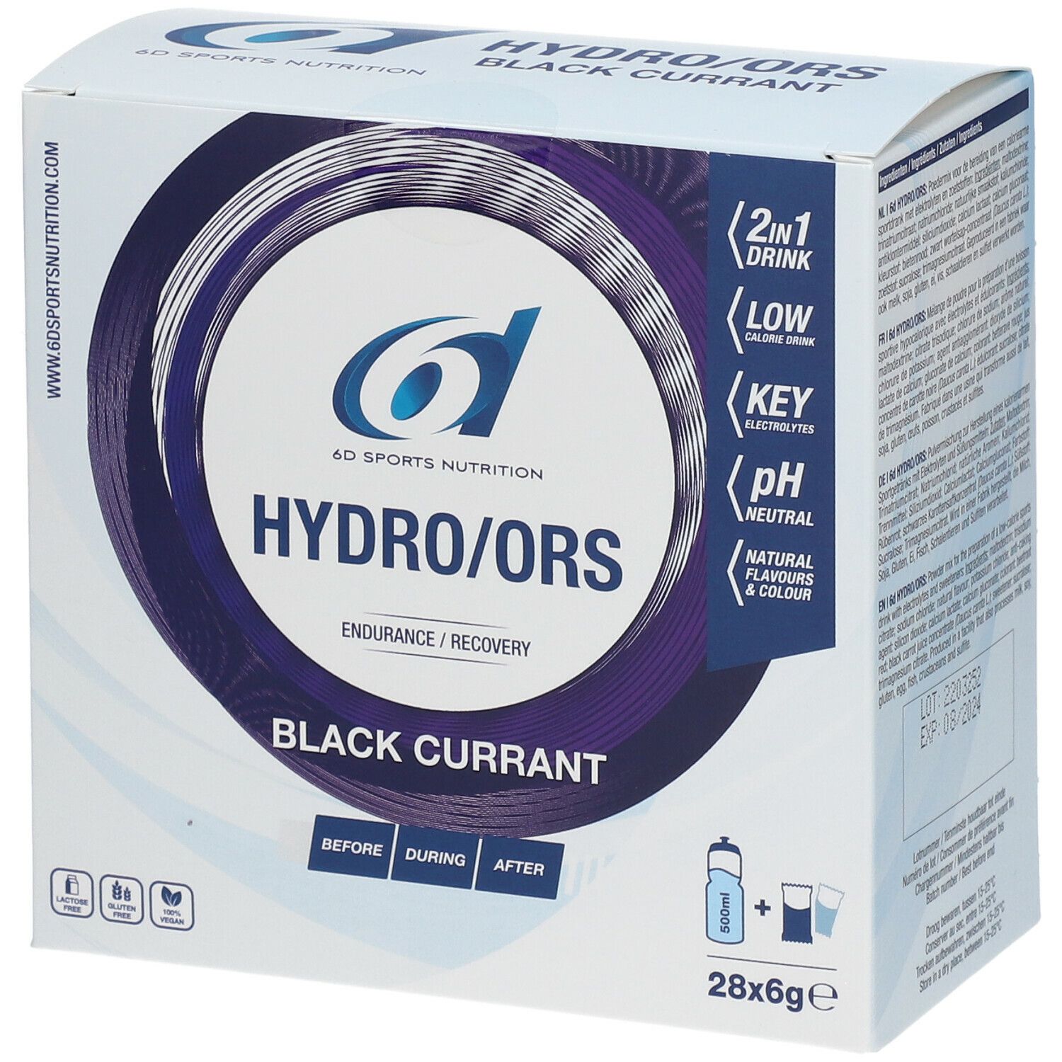 6D SPORTS NUTRITION HYDRO/ORS BLACK CURRANT