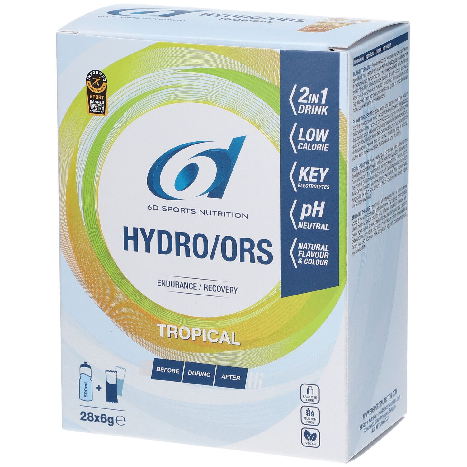 6D Sports Nutrition Hydro Ors Erholung Tropisch