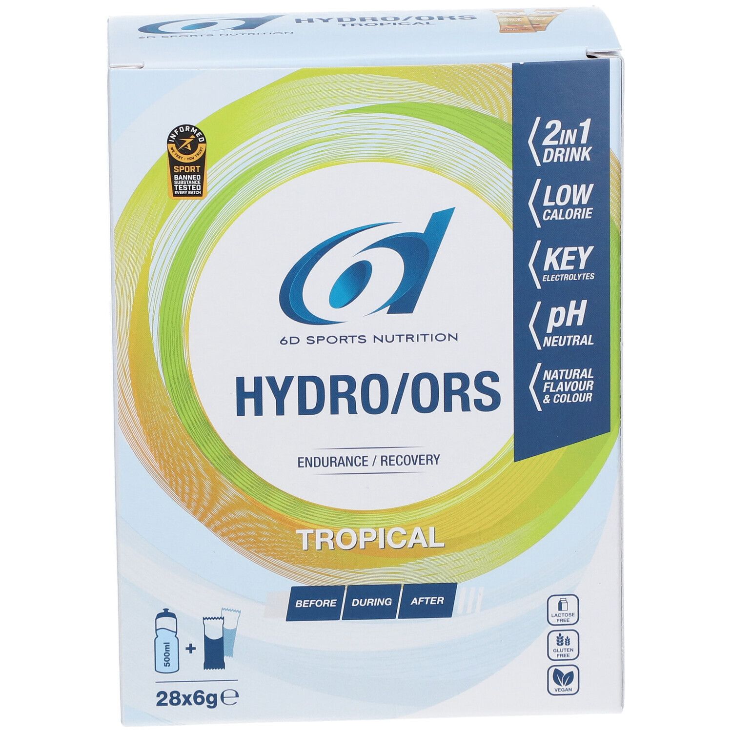 6D Sports Nutrition Hydro Ors Recovery Tropical