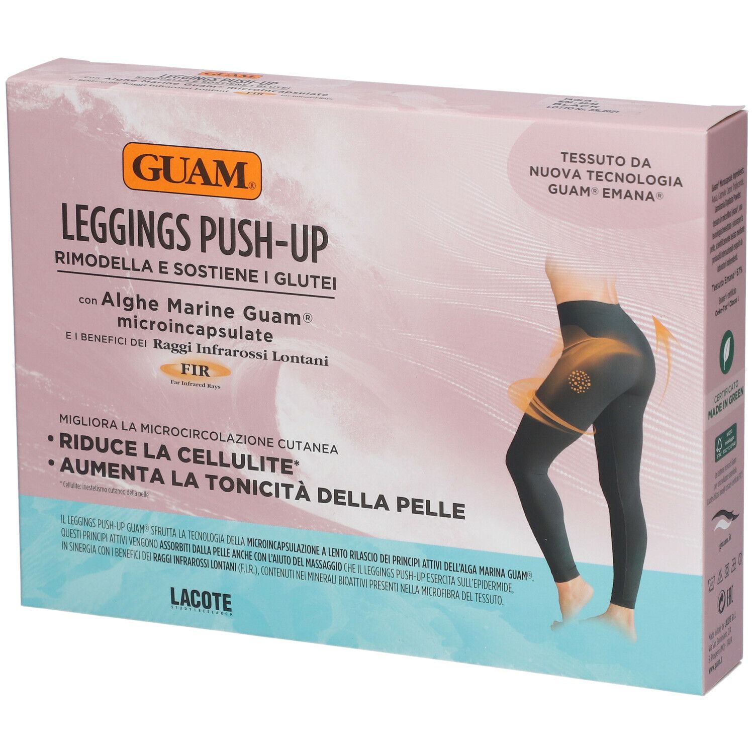 GUAM LEGGINGS PUSH-UP + ALGUES MICRO-CAPSULES+ FIR Größe S + M