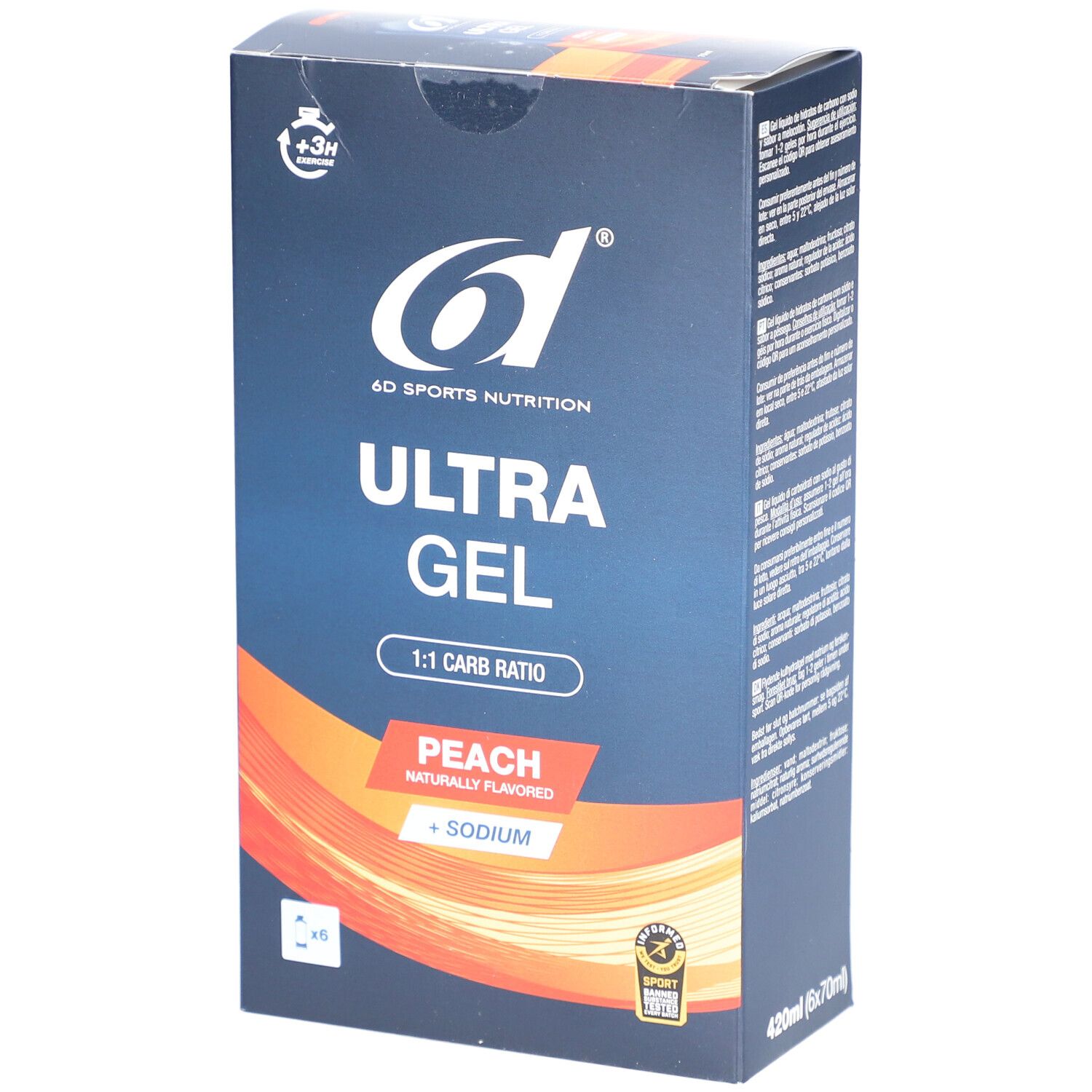 6D SPORTS NUTRITION Ultra Gel Pêche