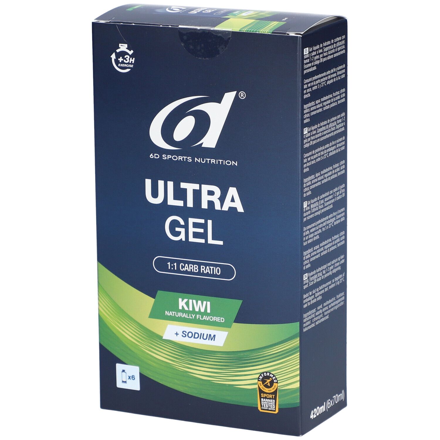 6D SPORTS NUTRITION Ultra Gel Kiwi