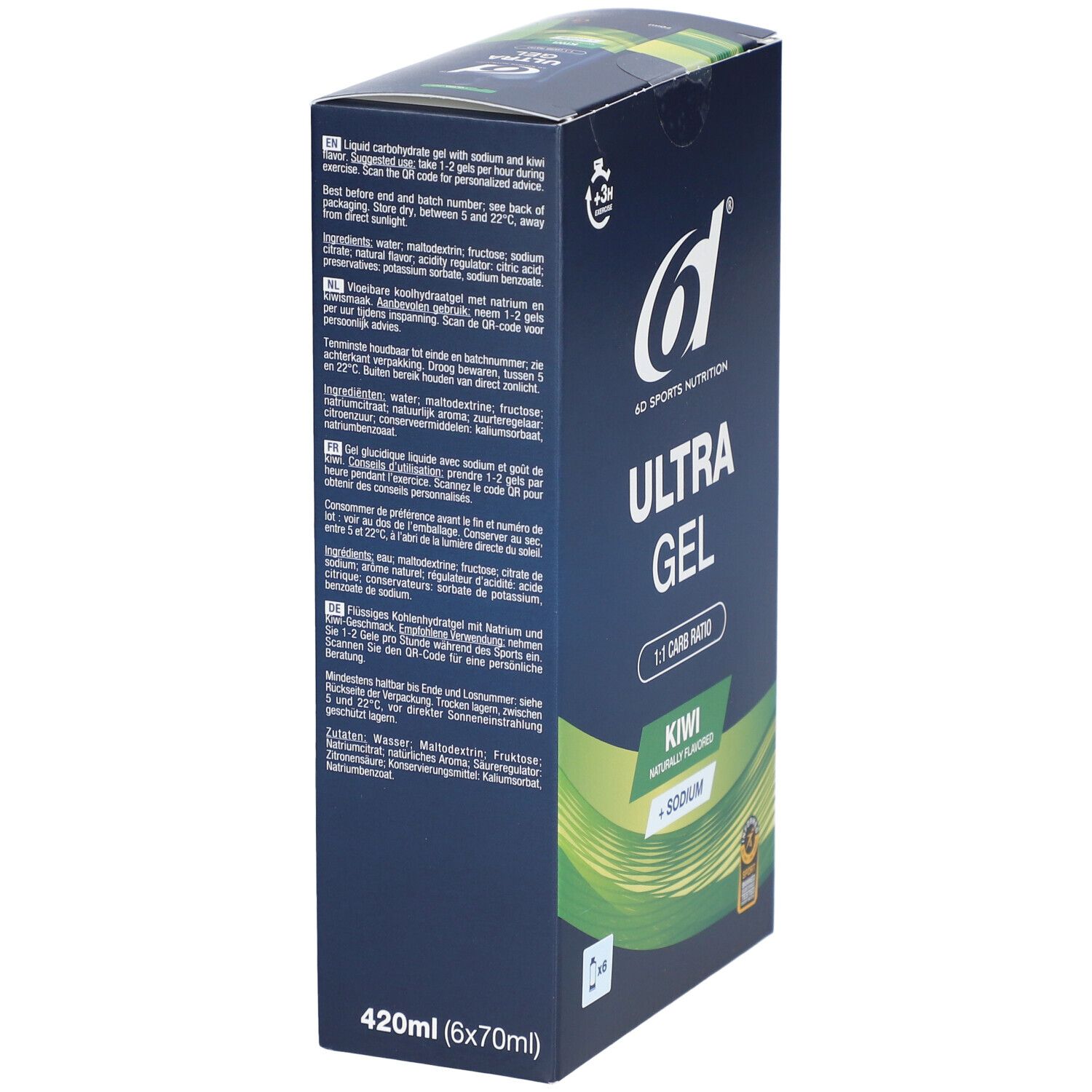 6D SPORTS NUTRITION Ultra Gel Kiwi