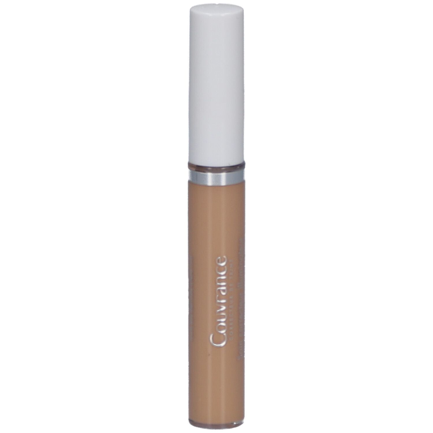 Beige Concealer-Stift mit weißem Deckel. Aufschrift Couvrance.