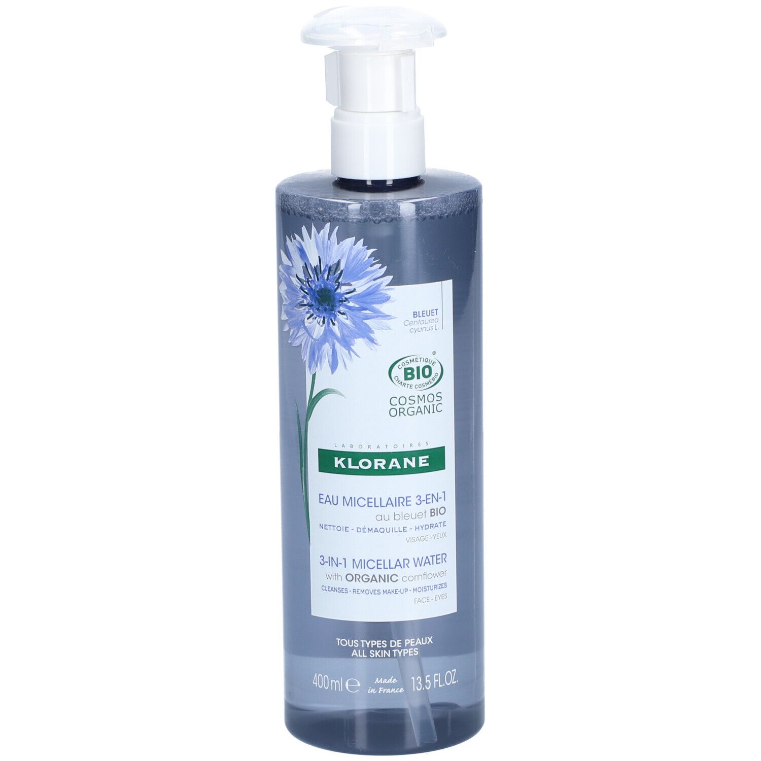 Klorane 3-in1 Mizellenwasser mit Bio-Kornblume