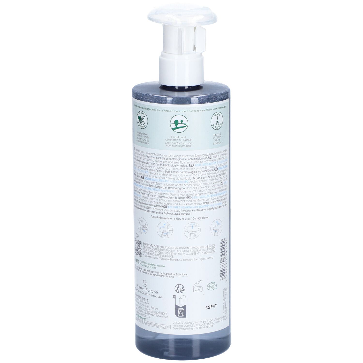 Klorane 3-in1 Mizellenwasser mit Bio-Kornblume