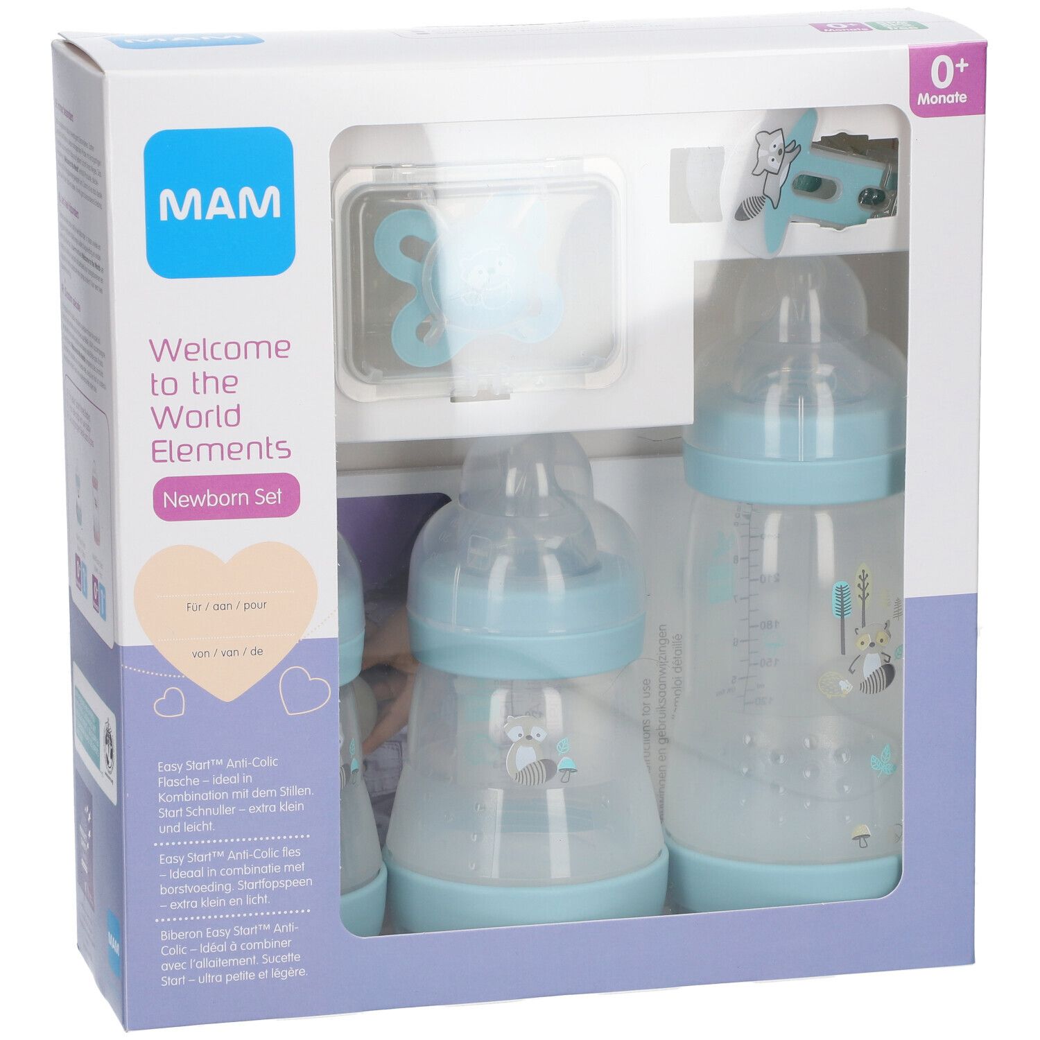 MAM Welcome to the world Geschenkset Neugeborenes blau-grün