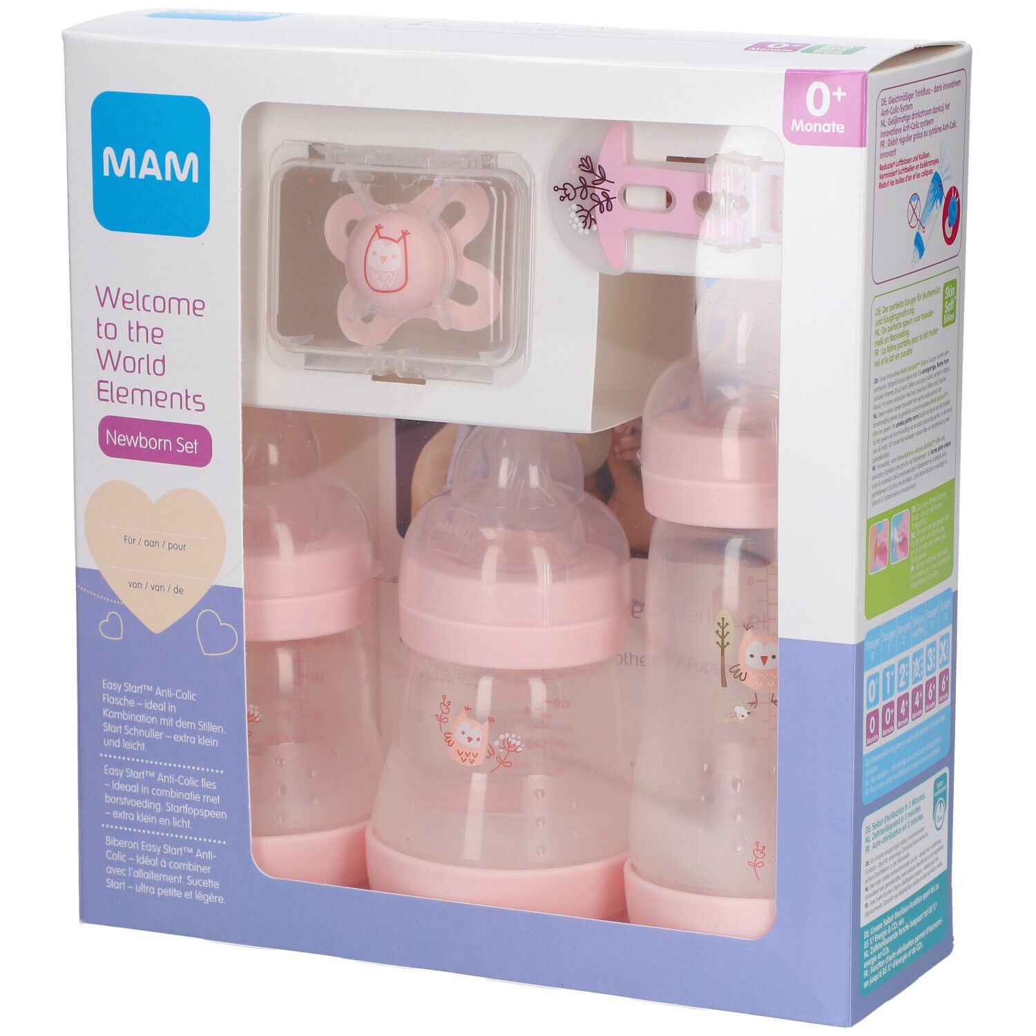MAM Welcome to the world Set cadeau nouveau-né rose