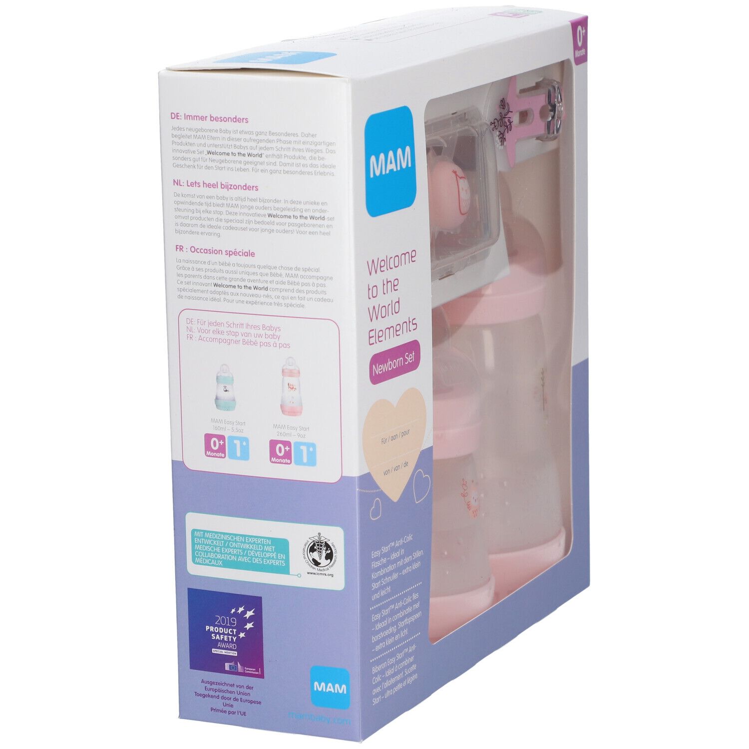 MAM Welcome to the world Set cadeau nouveau-né rose