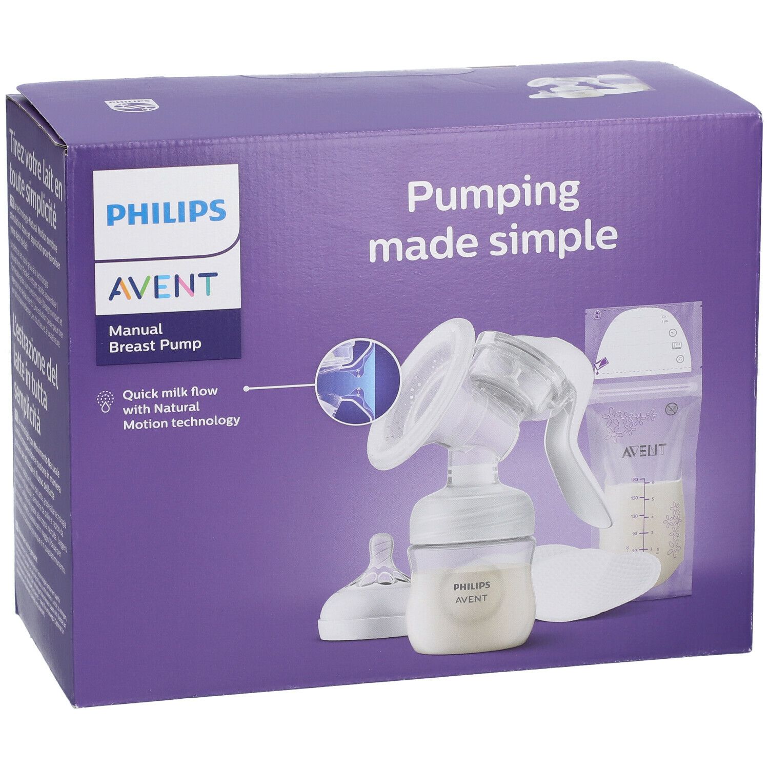 PHILIPS Avent Milchpumpe Manuelle Milchpumpe Natural Motion Set SCF430