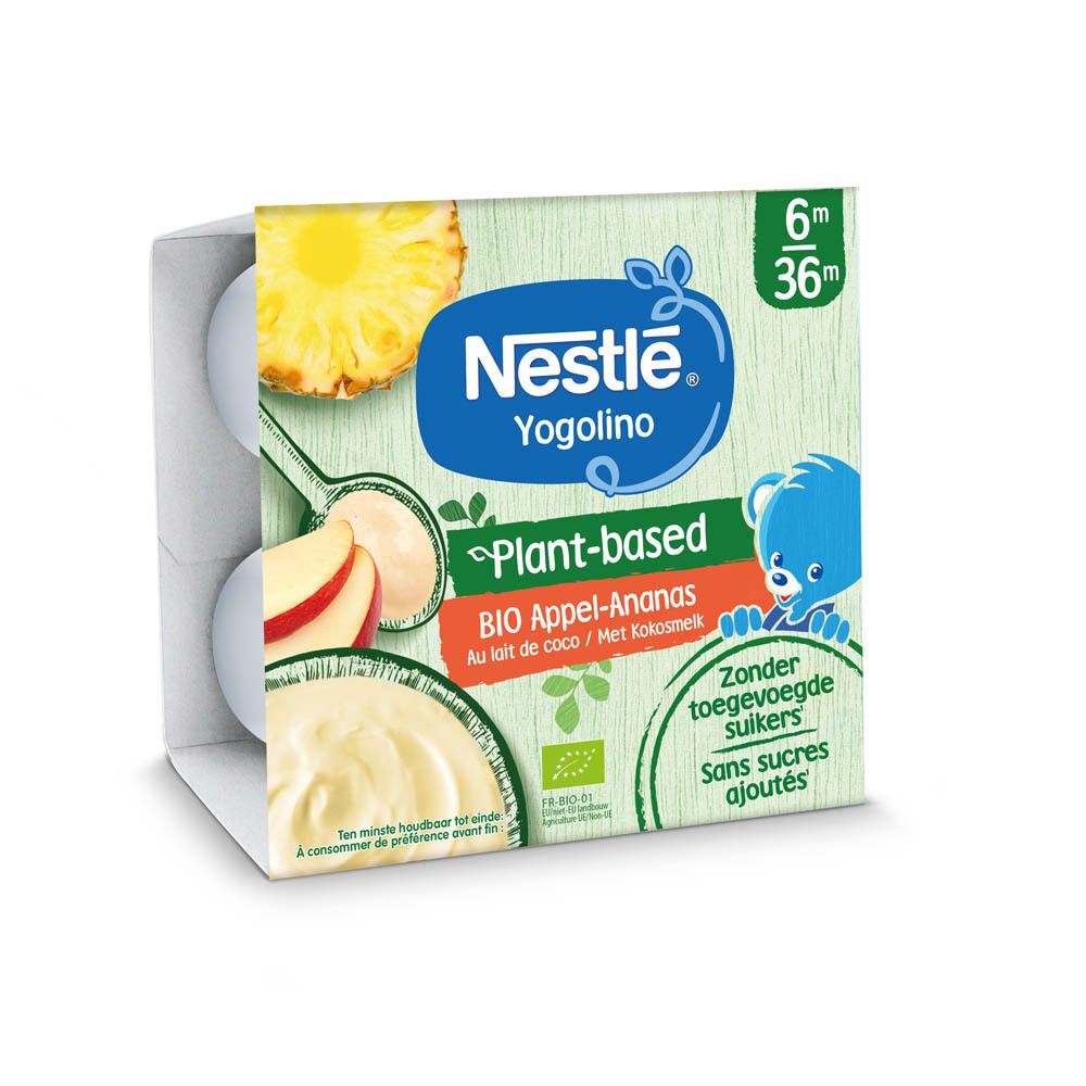 NESTLE® Yogolino Pflanzliche Desserts Ananas/Apfel Bio