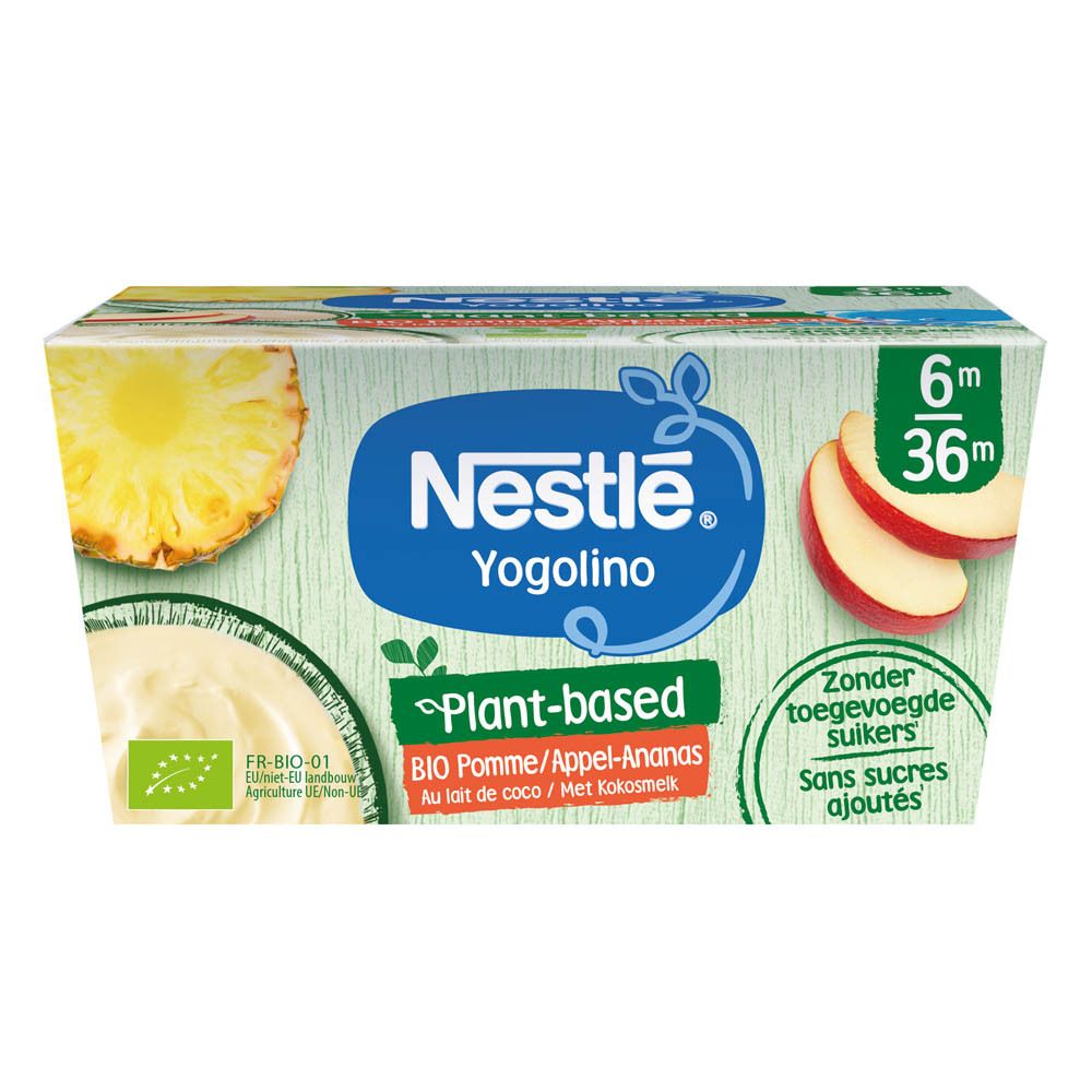 NESTLE® Yogolino Pflanzliche Desserts Ananas/Apfel Bio