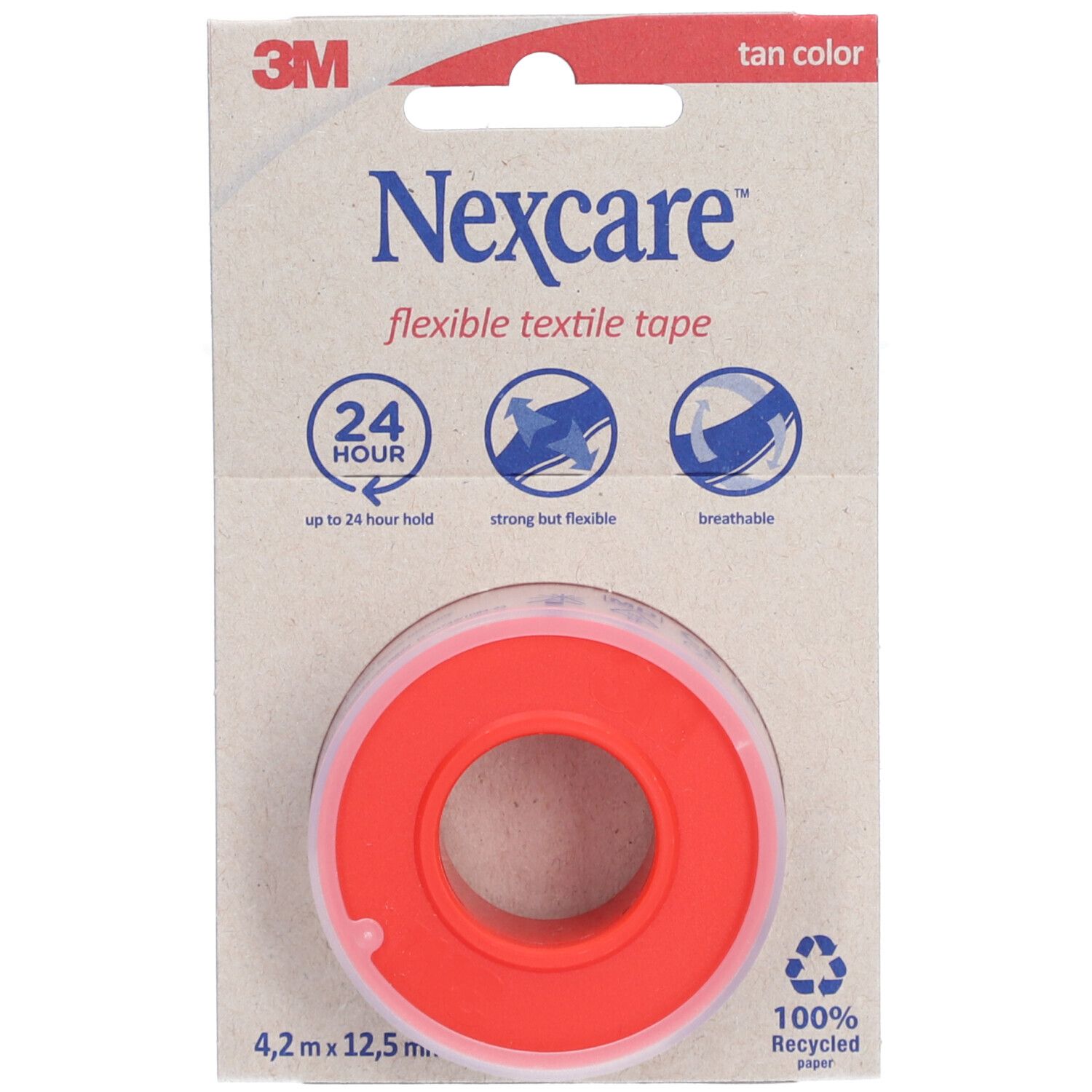 Nexcare™ Ruban Flexible Textile 4,2 m x 12,5 mm