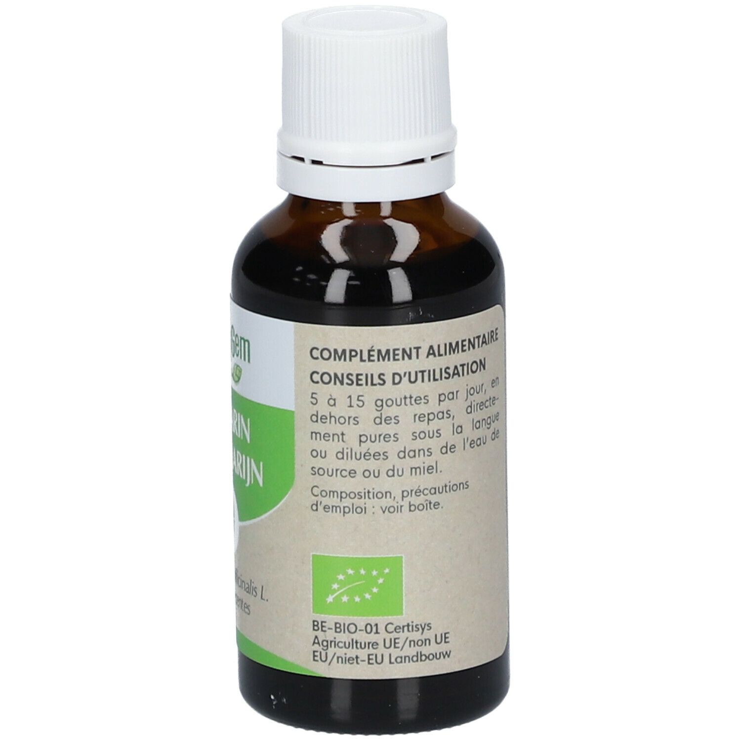 HERBALGEM - Rosmarin Bio - Nahrungsergänzungsmittel - Frischer Knospen Extrakt - Für Verdauung, Drainage, Entgiftung - 30 ml