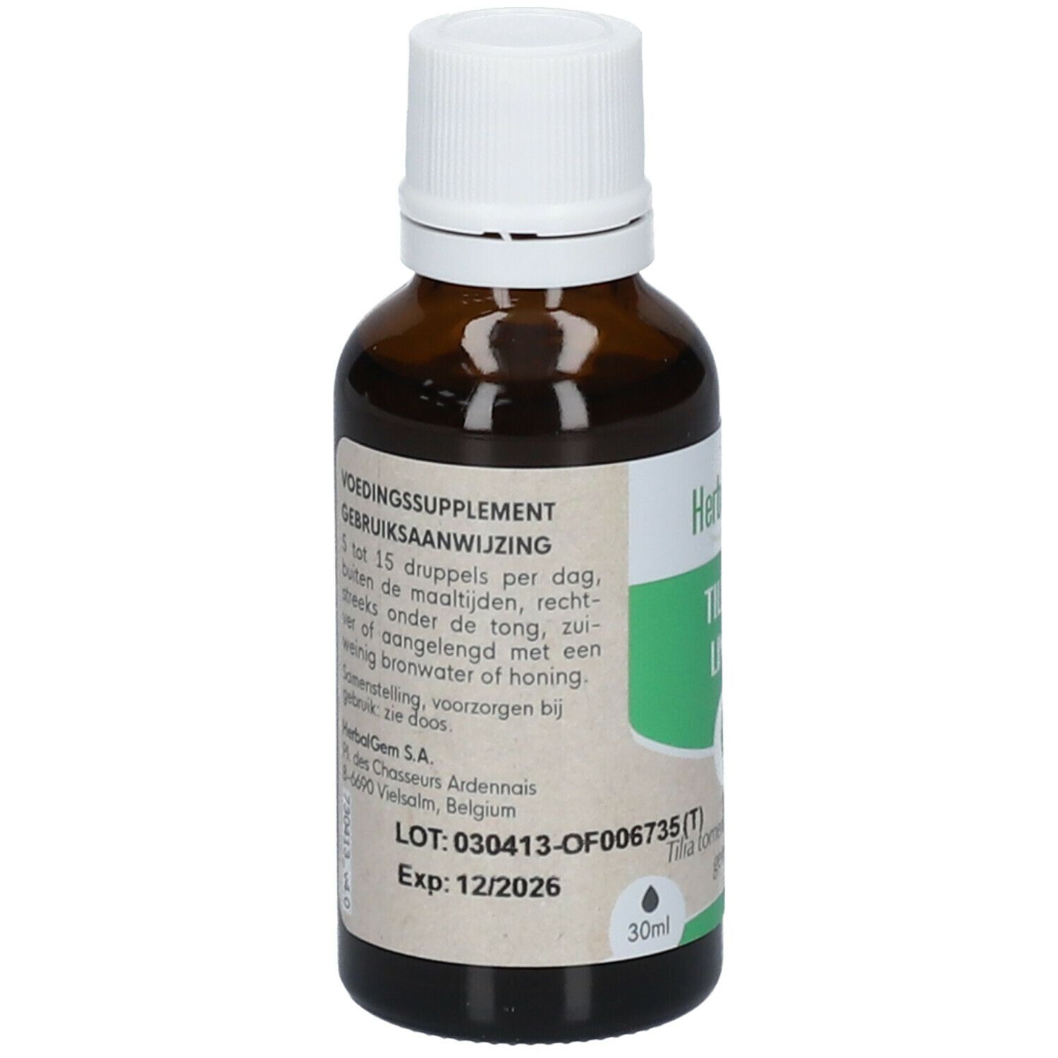 HERBALGEM - Tilleul Bio - Complément Alimentaire  - Extrait De Bourgeon Frais - Pour Sommeil & Détente - 30 ml