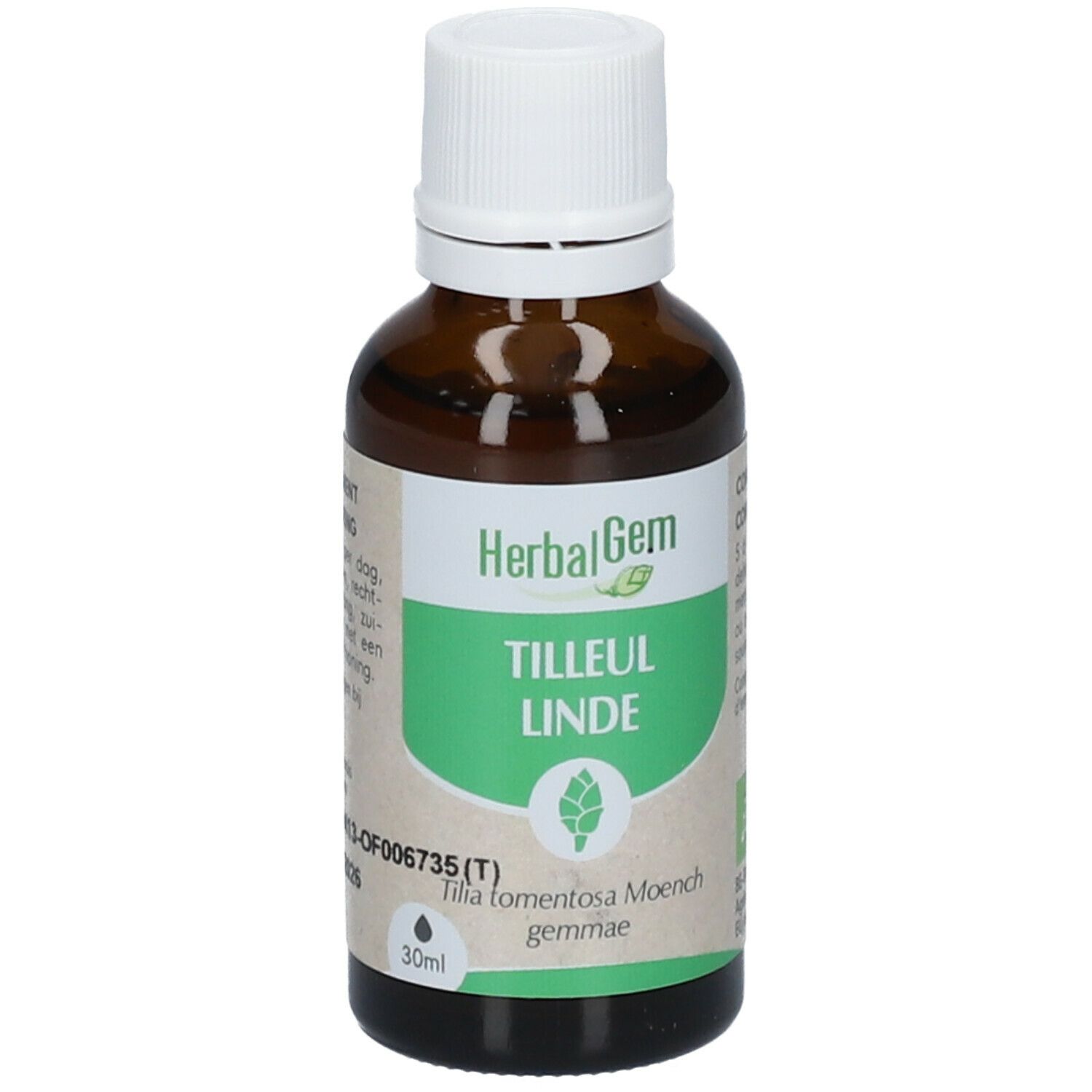 HERBALGEM - Tilleul Bio - Complément Alimentaire  - Extrait De Bourgeon Frais - Pour Sommeil & Détente - 30 ml