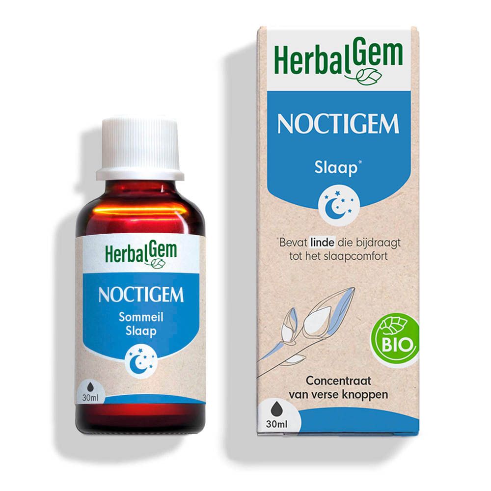 Produkt und Verpackung. Flasche und Schachtel. HerbalGem NOCTIGEM. 30ml.