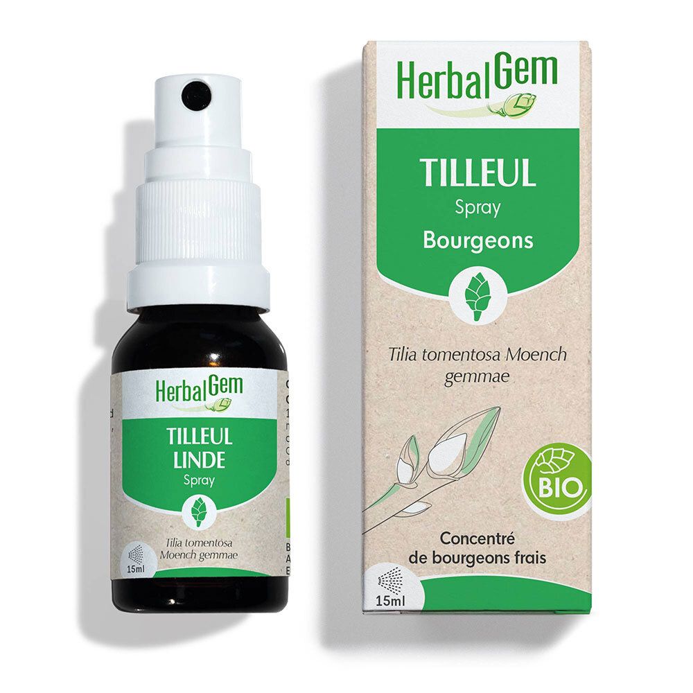 HERBALGEM - Tilleul Bio - Complément Alimentaire  - Extrait De Bourgeon Frais - Pour Sommeil & Détente - 15 ml