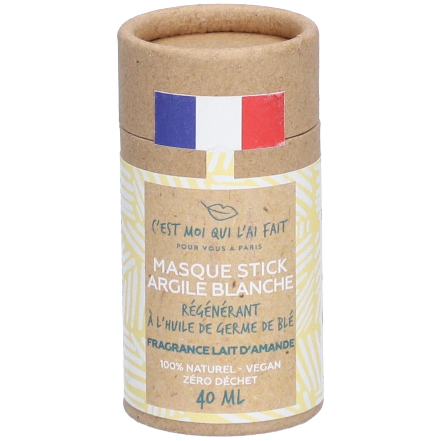 C'est Moi Qui L'ai Fait Maske Stick Weiße Tonerde Mandelduft
