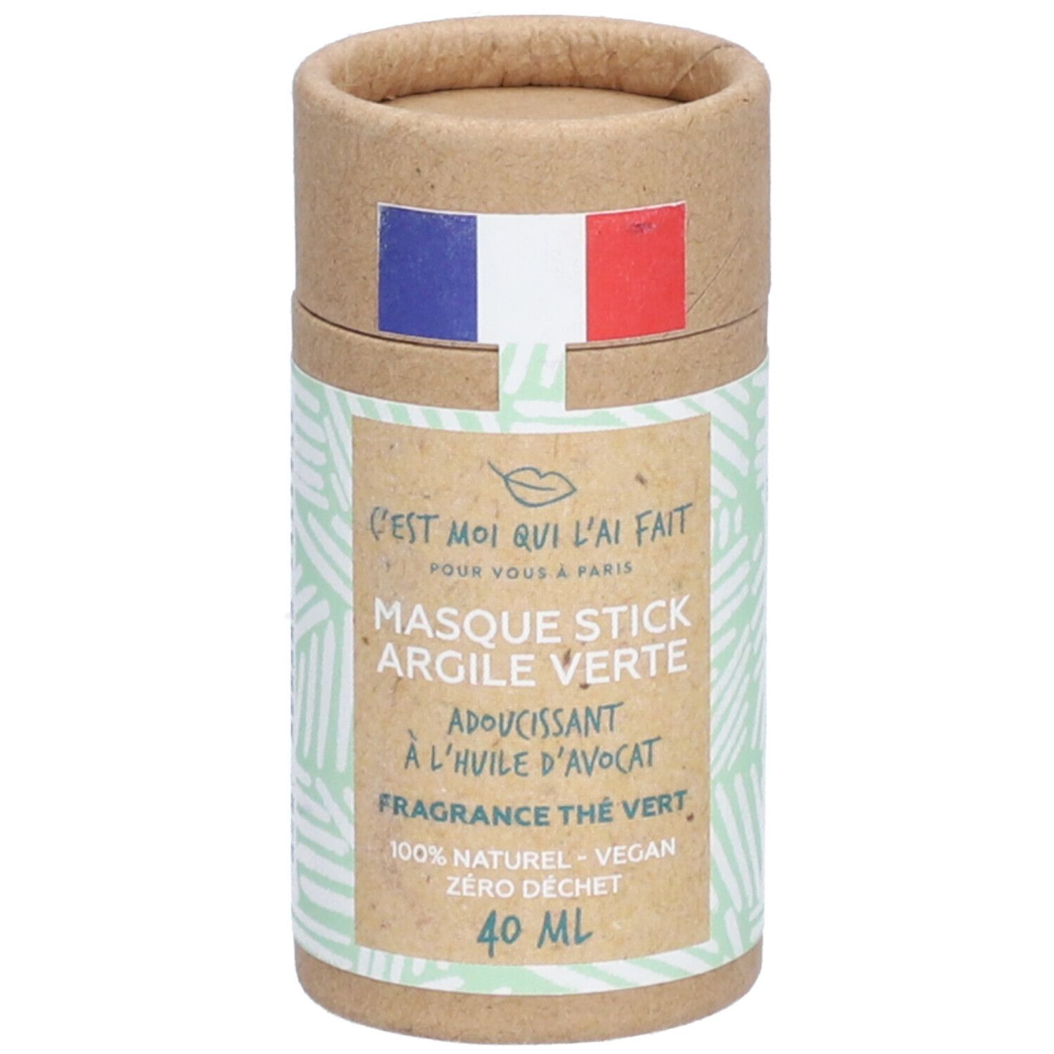C'EST MOI QUI L'AI FAIT Masque Stick Argile verte - Adoucissant à l'huile d'avocat