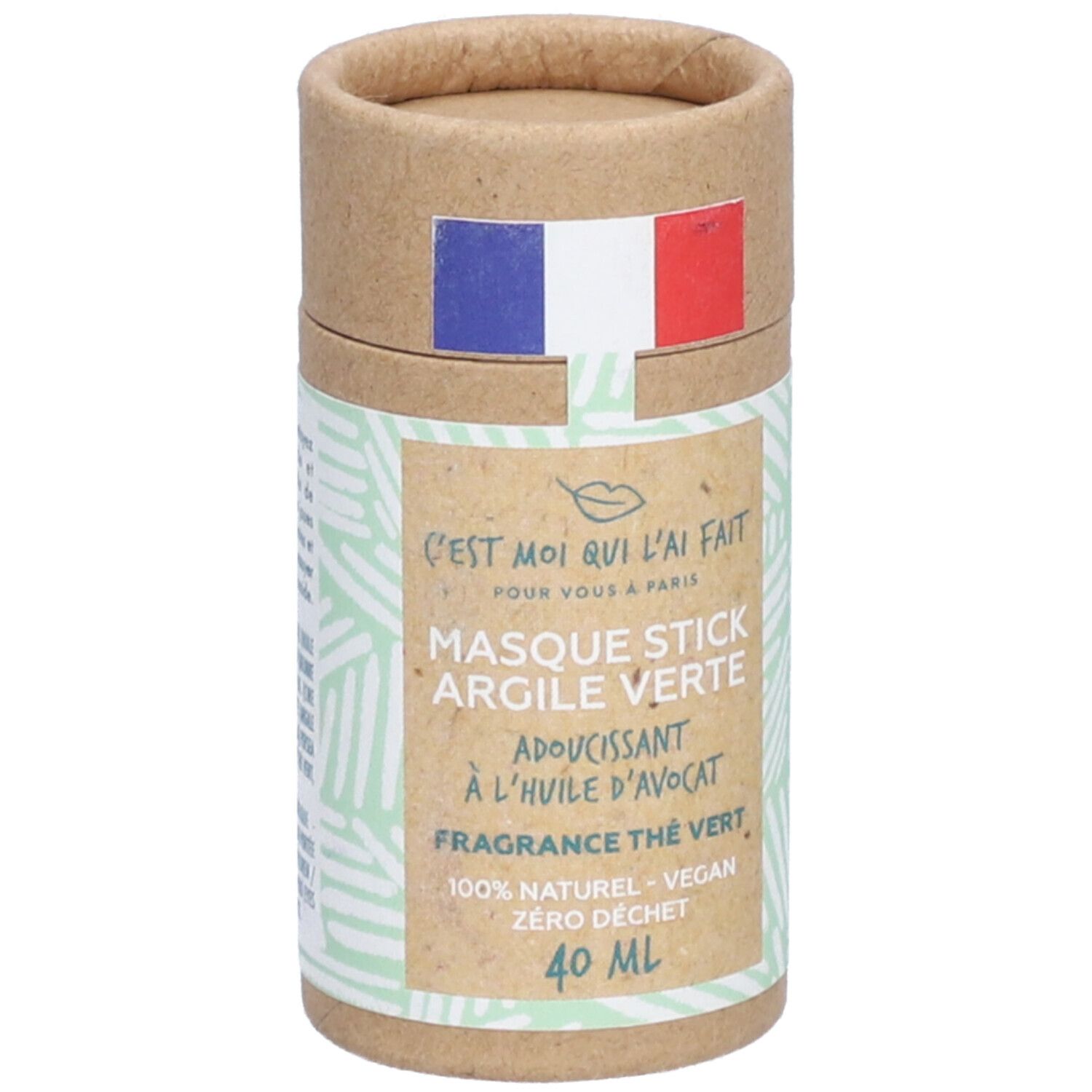 C'EST MOI QUI L'AI FAIT Masque Stick Argile verte - Adoucissant à l'huile d'avocat