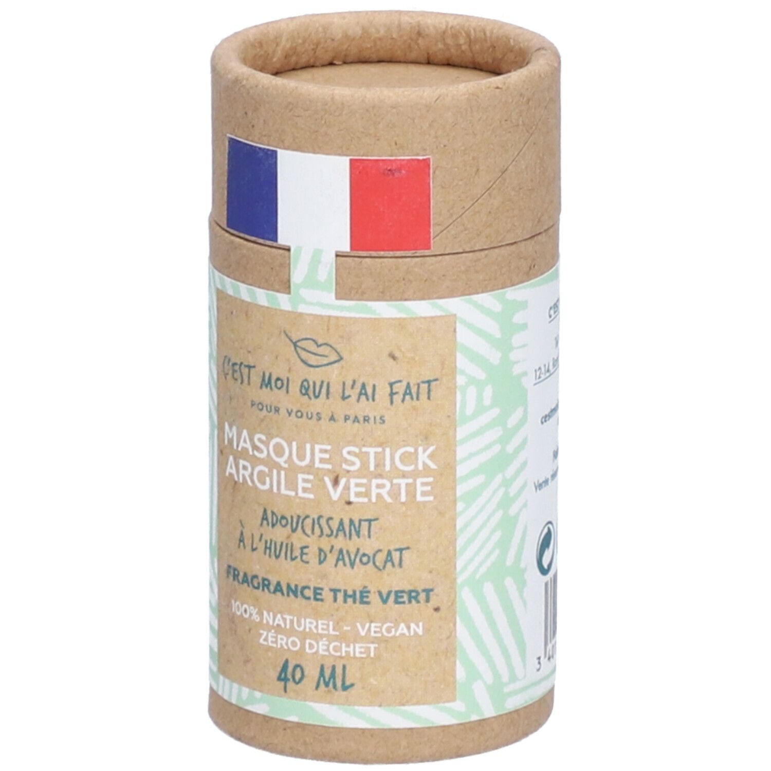 C'EST MOI QUI L'AI FAIT Masque Stick Argile verte - Adoucissant à l'huile d'avocat