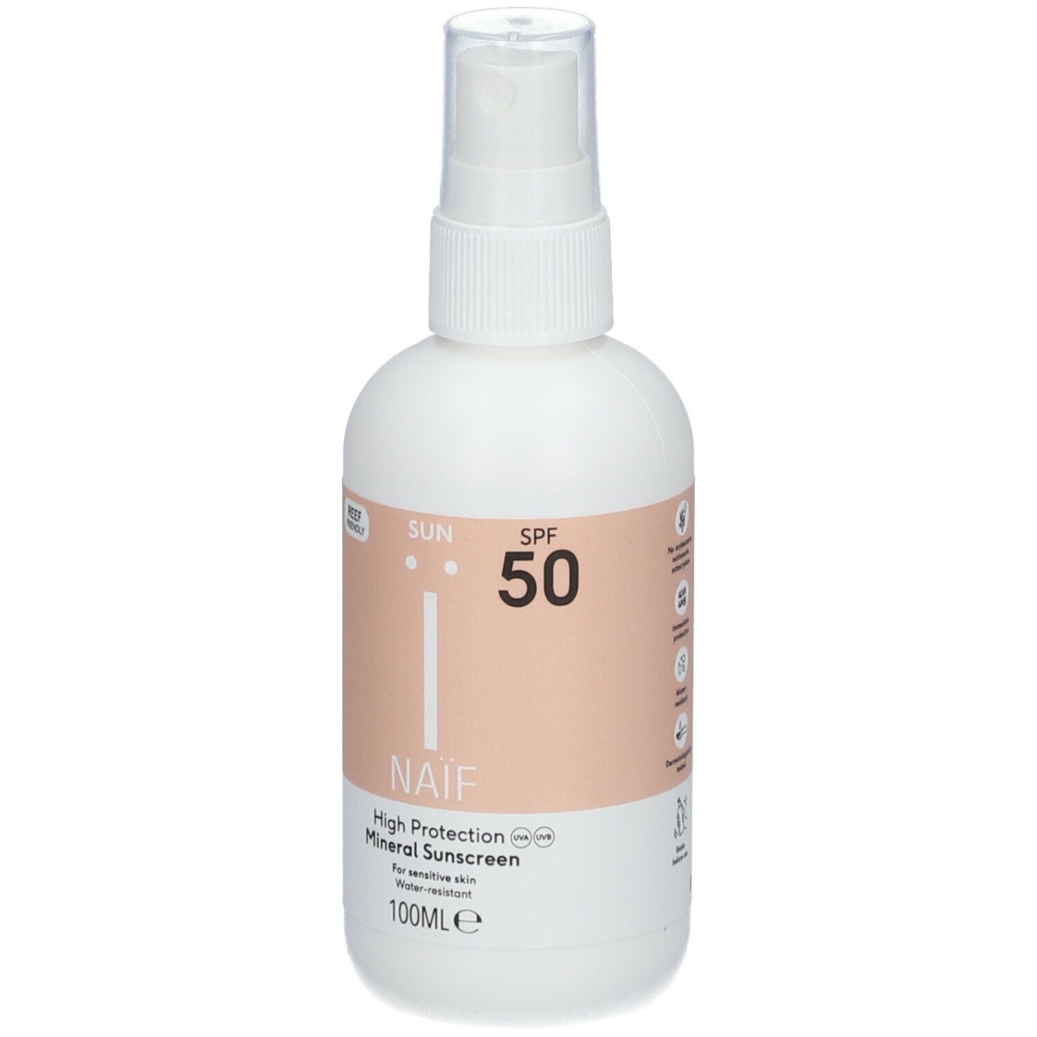 NAÏF Sun Mineral Sunscreen Spray solaire SPF50