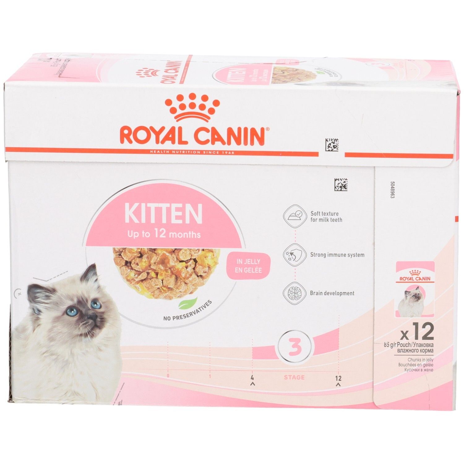 Royal Canin Light Weight Care Hundefutter-Box mit 12 Beuteln.