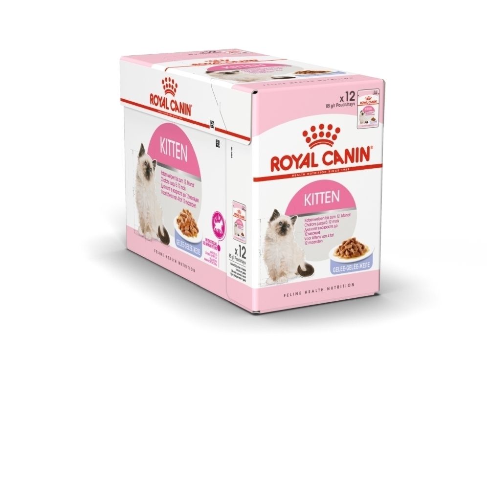 Royal Canin Kitten Futterkarton, 12x 85g Beutel.