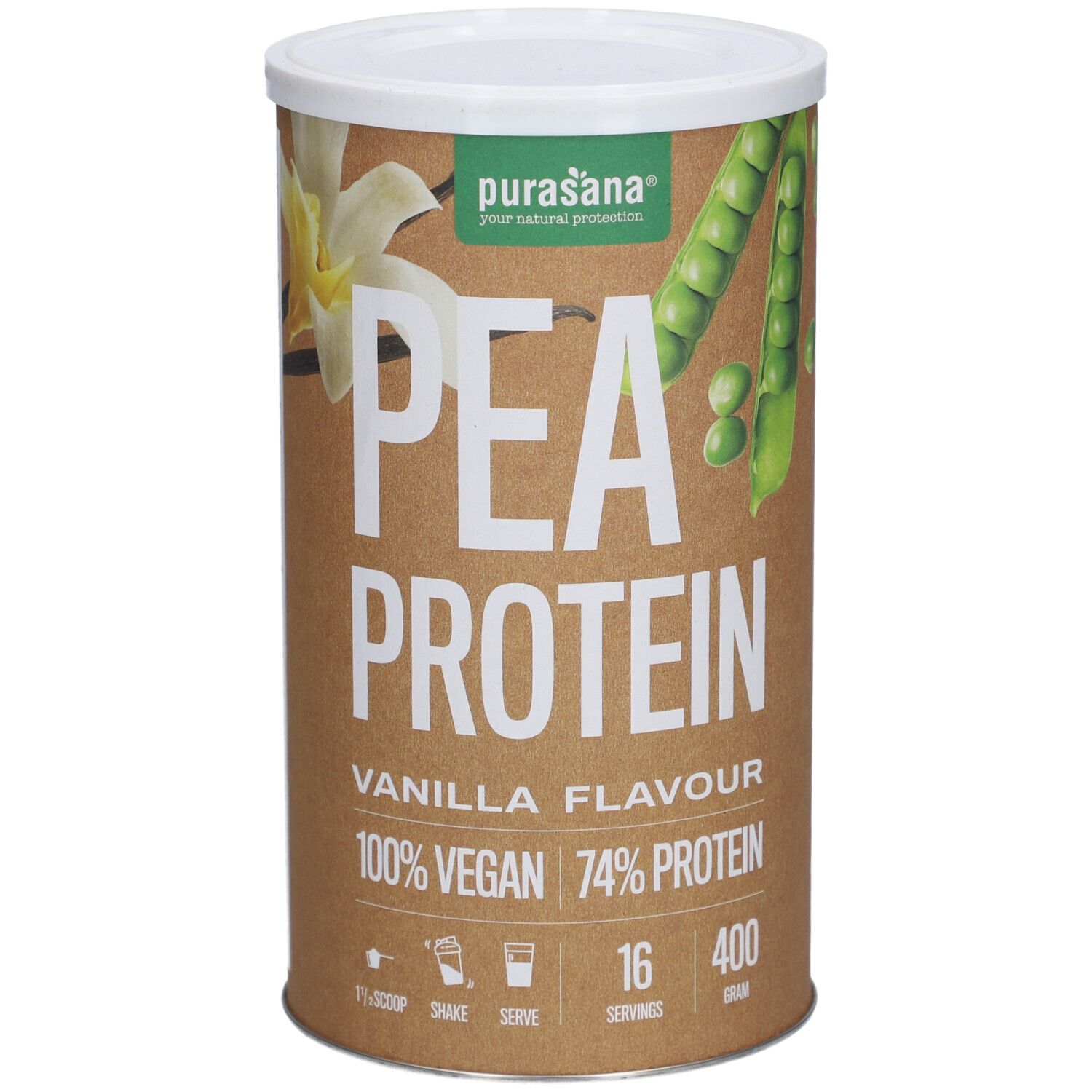 Purasana Erbsenprotein Vanillegeschmack