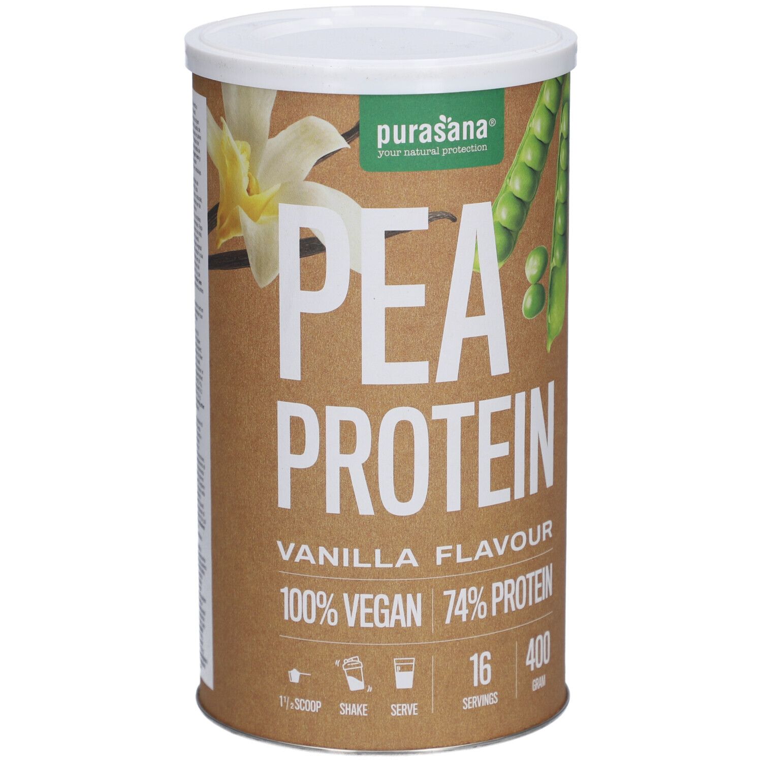 Purasana Erbsenprotein Vanillegeschmack