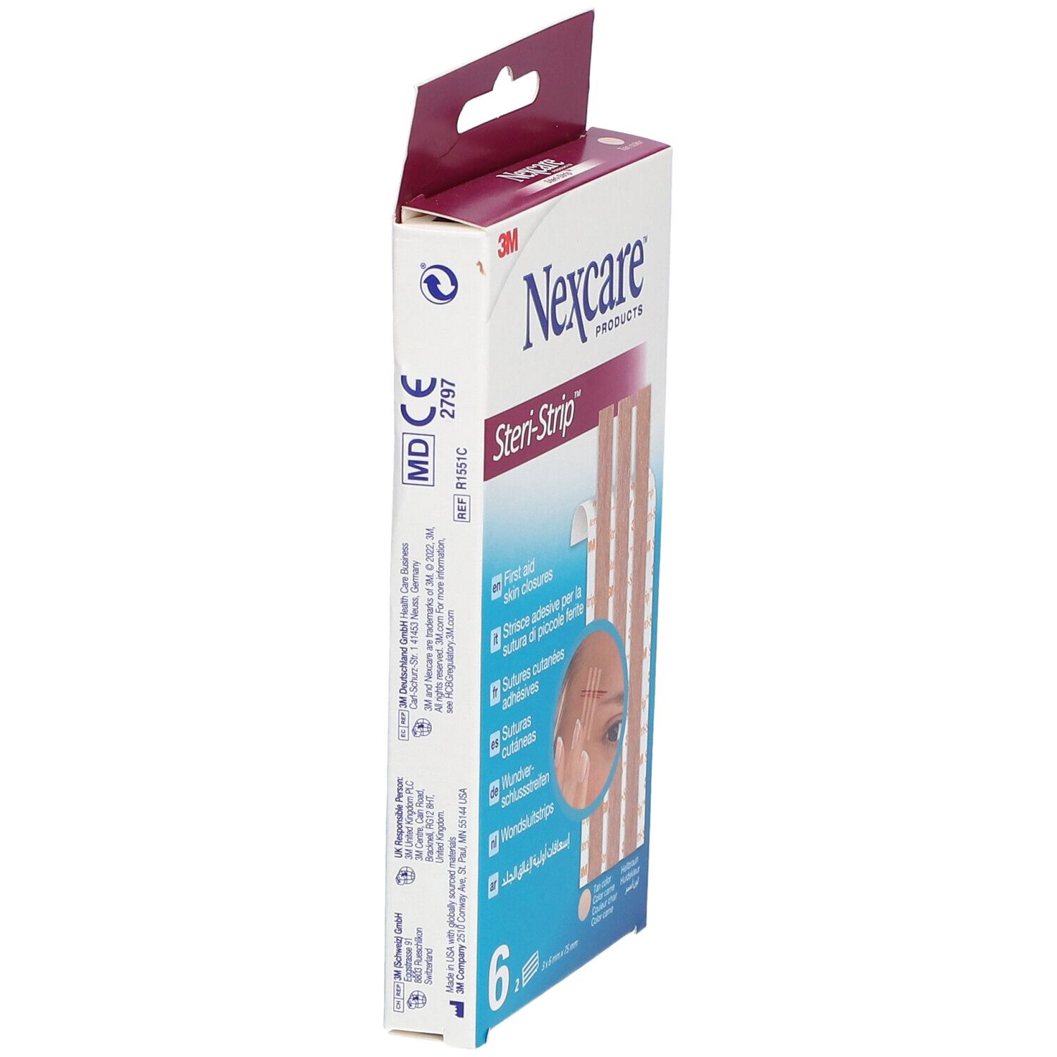 Nexcare™ Steri-Strip™ Hautnahtmaterial Hautfarbe 6 mm x 75 mm