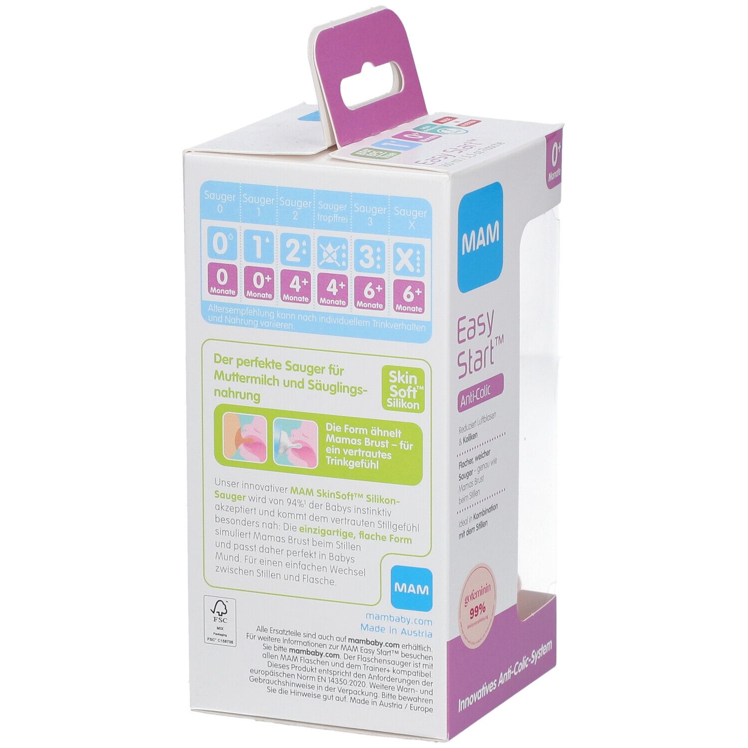 MAM Easy Start™ Anti-Kolik Flasche Ecru 0 Monate und + 160 ml