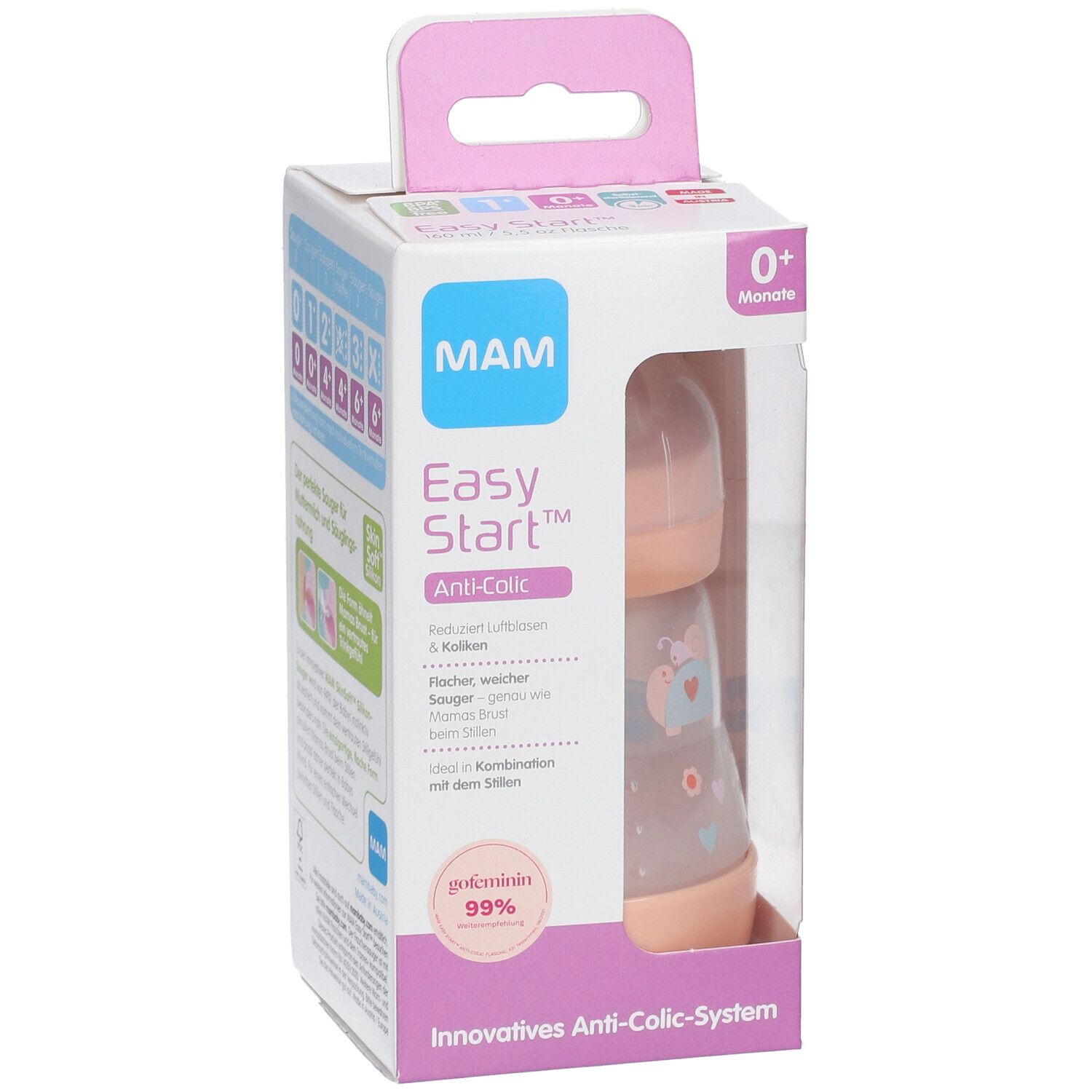 MAM Easy Start™ Anti-Kolik Flasche Ecru 0 Monate und + 160 ml