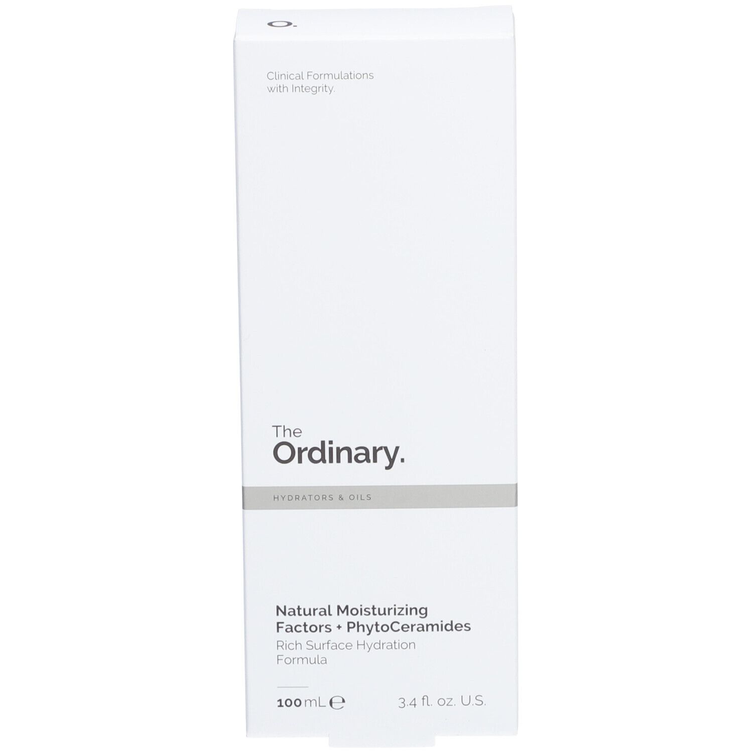 Weiße Produktverpackung. Aufschrift: The Ordinary. Produktname und Inhaltsangaben in Englisch und Französisch. 100ml.