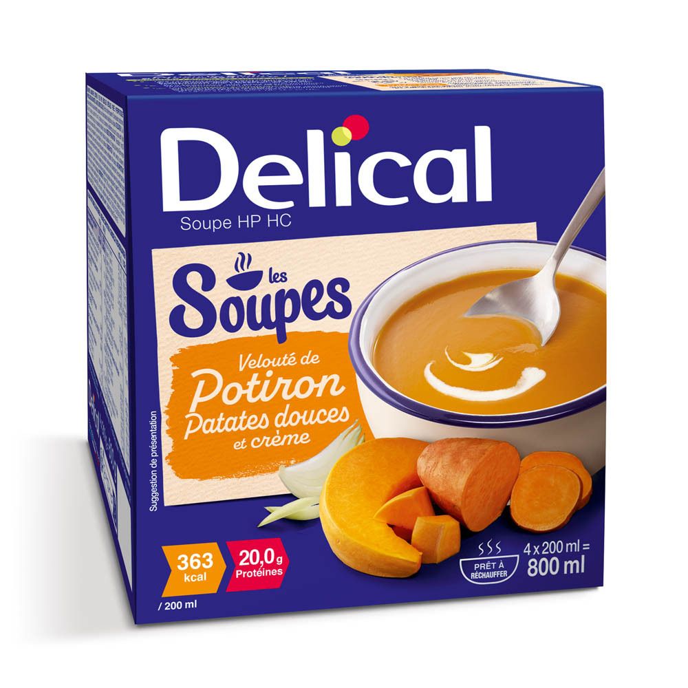 Delical Soupe HP HC Velouté de Potiron, patates douces et crème