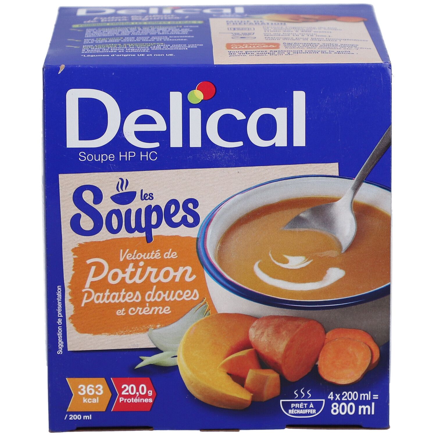 Delical Suppe HP HC Kürbiscremesuppe, Süßkartoffeln und Sahne