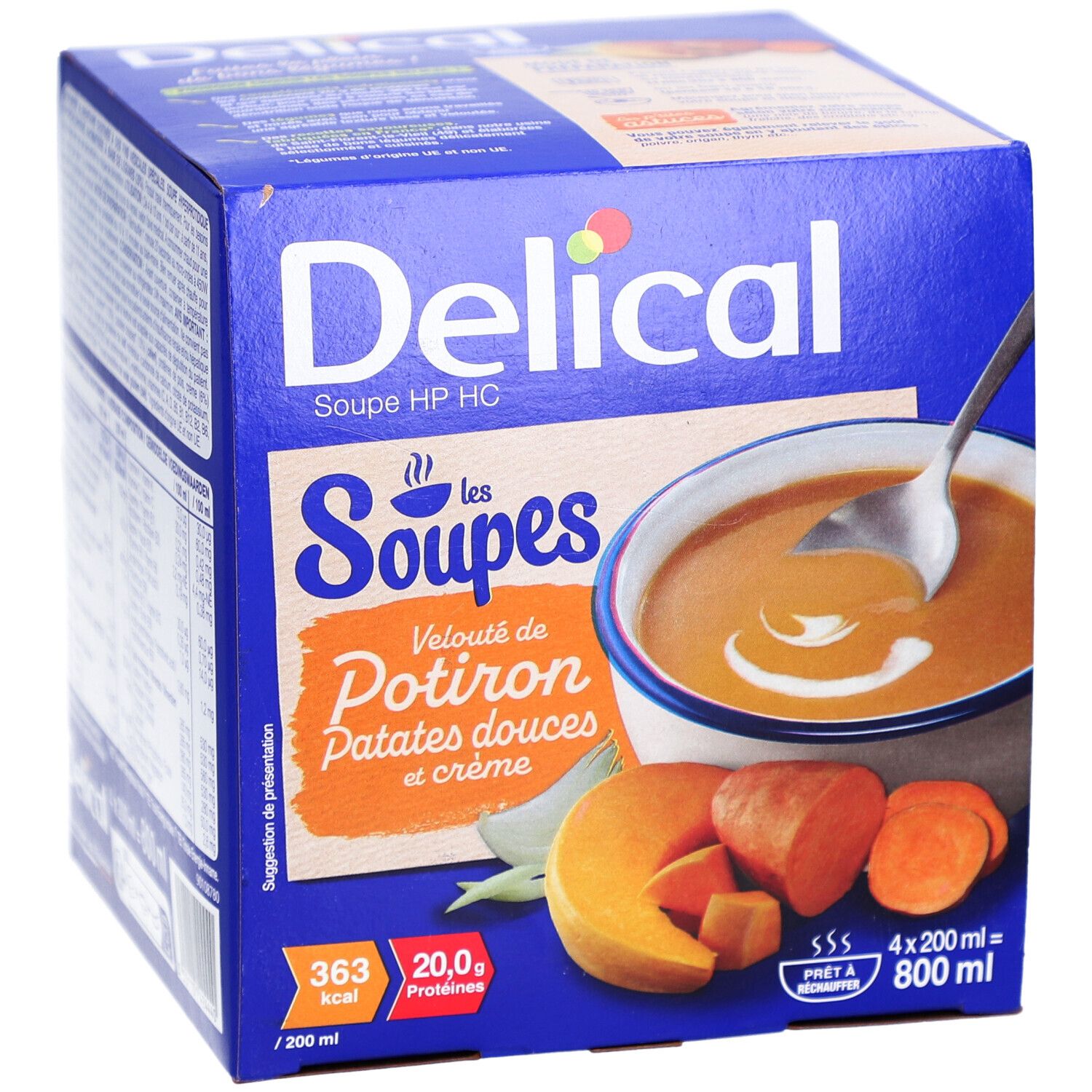 Delical Suppe HP HC Kürbiscremesuppe, Süßkartoffeln und Sahne