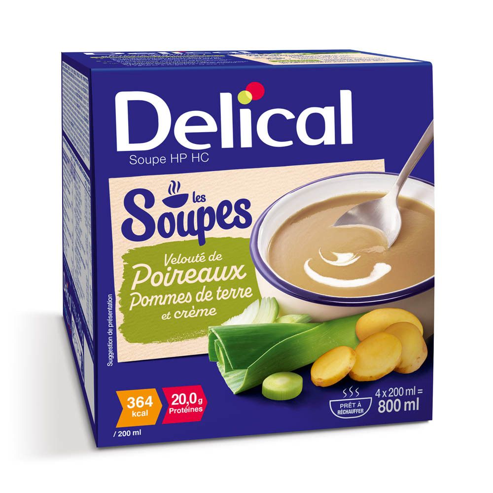 Delical Soupe HP HC Velouté de Poireaux, pommes de terre et crème