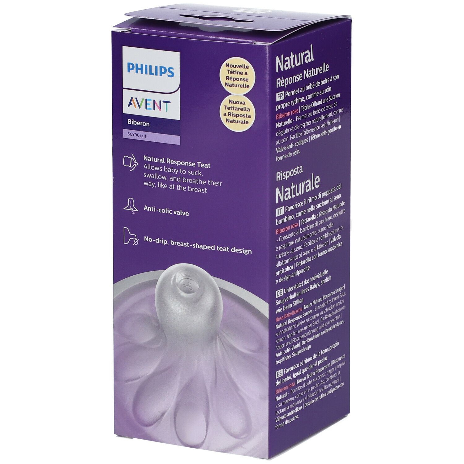 PHILIPS Avent Natural Response Biberon à réponse naturelle 260 ml SCY903/11