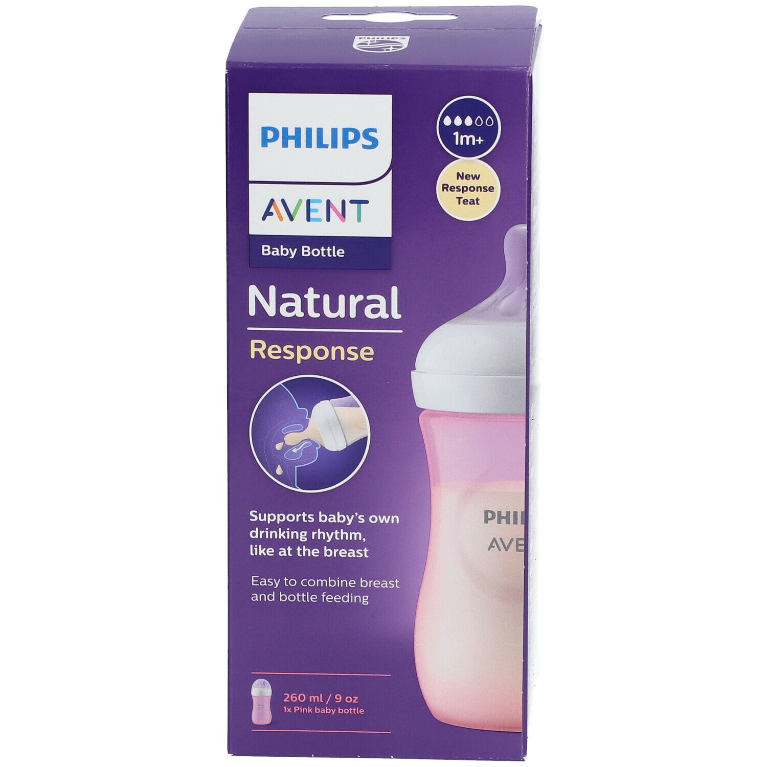 PHILIPS Avent Natural Response Biberon à réponse naturelle 260 ml SCY903/11