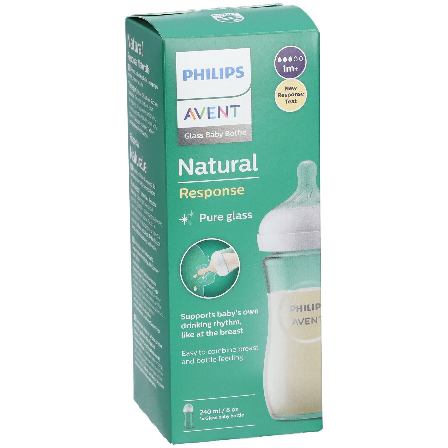 PHILIPS Avent Natural Response Biberon en verre 240 ml