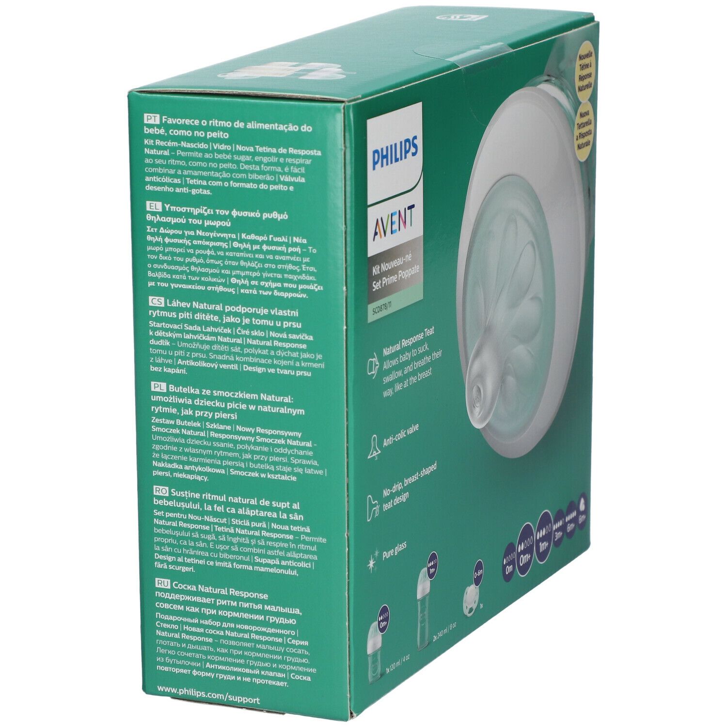 PHILIPS AVENT Natural Response Glazen Coffret cadeau