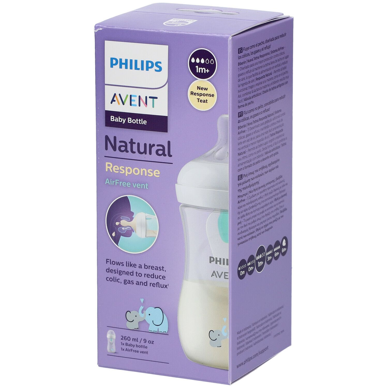 PHILIPS Avent Natural Response Biberon Valve AirFree 260 ml SCY673/81