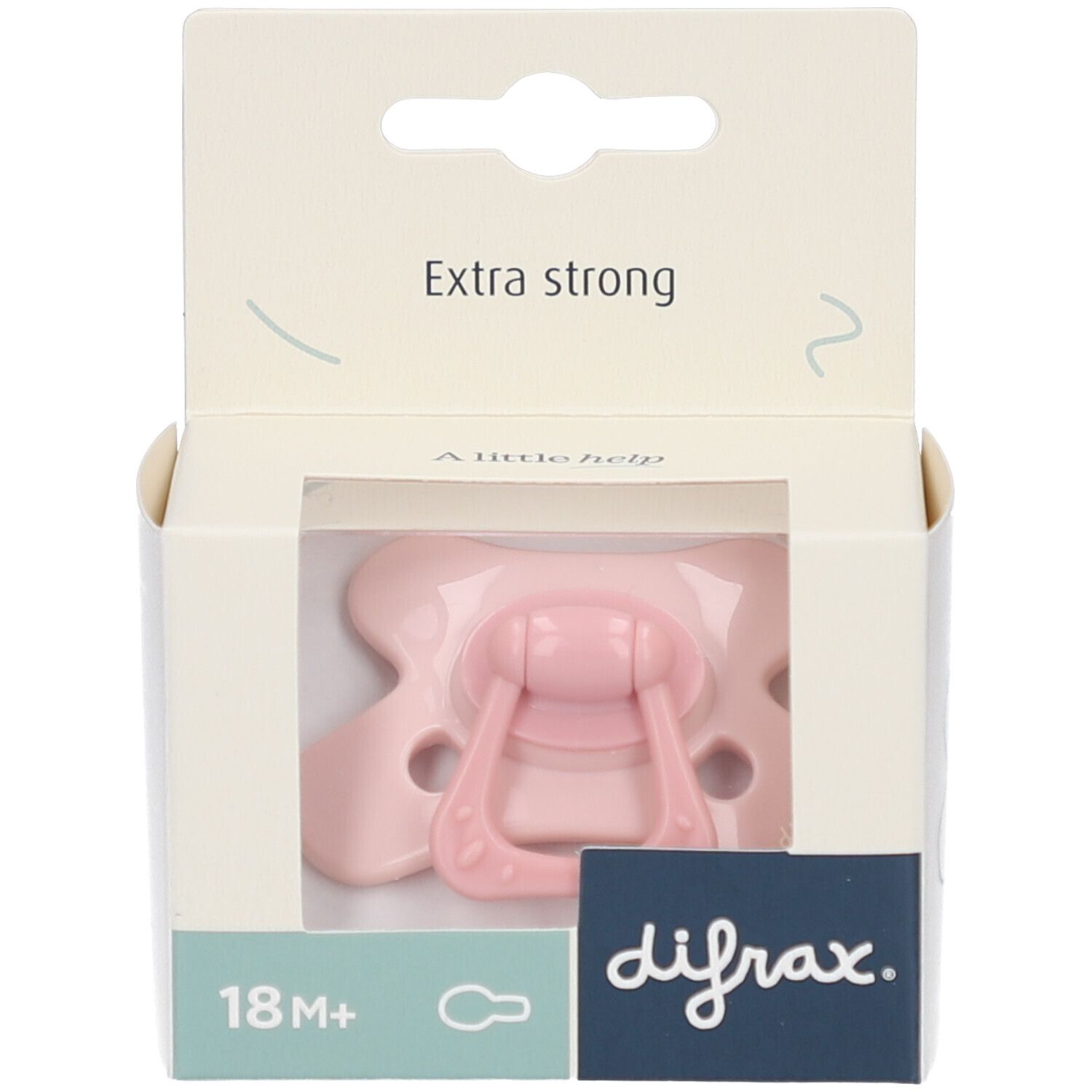 Sucette Difrax, Natural Pink Opal, 20+ mois, extra forte.