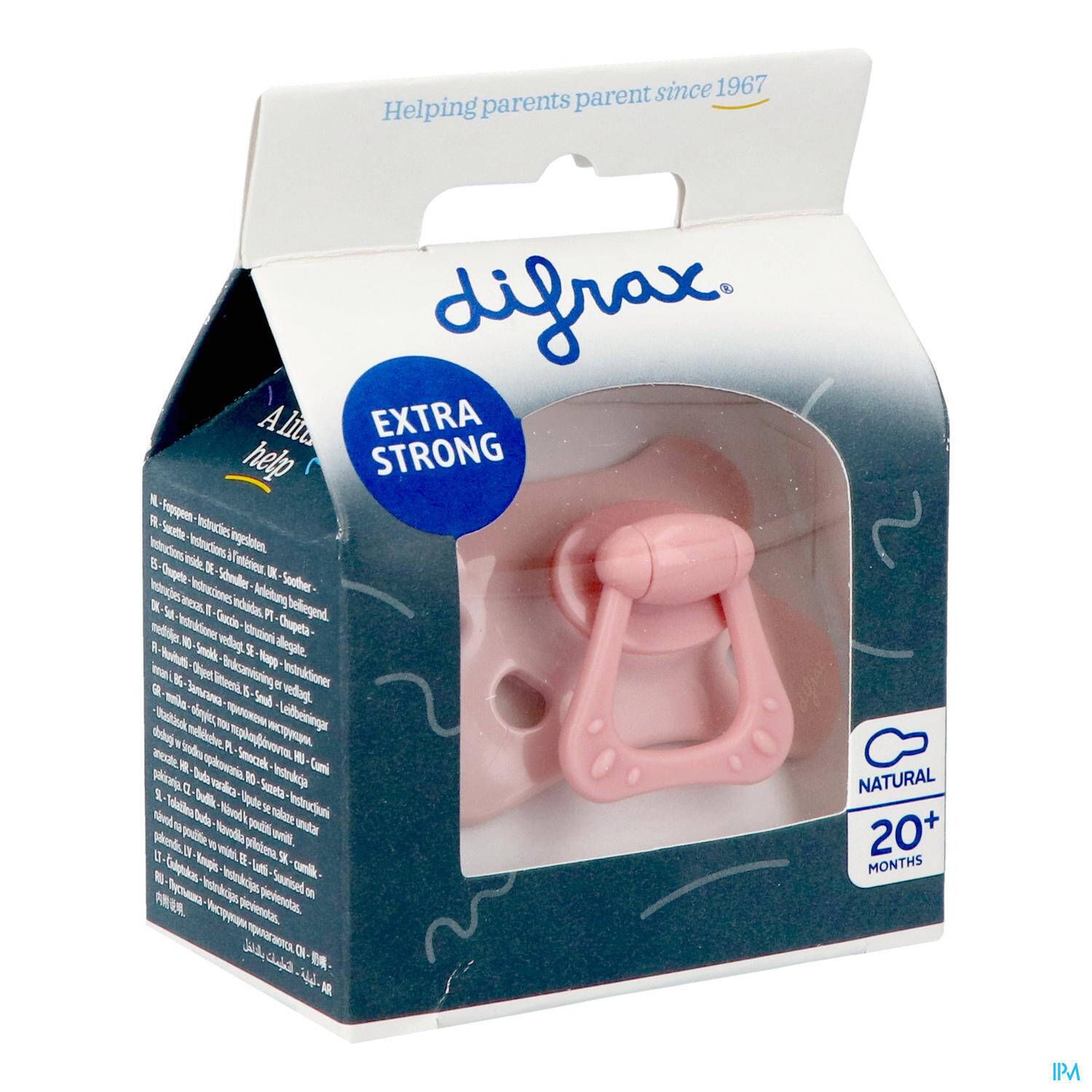 DIFRAX Schnuller Sonderedition Natural Pink Opal 20m+